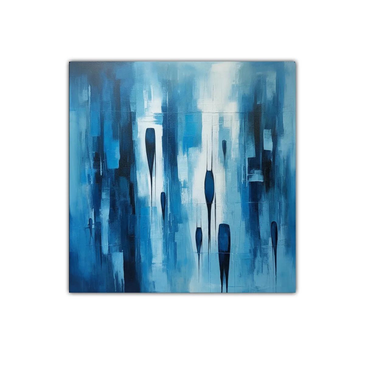 Composición abstracta con tonos azules y blancos — imagen principal