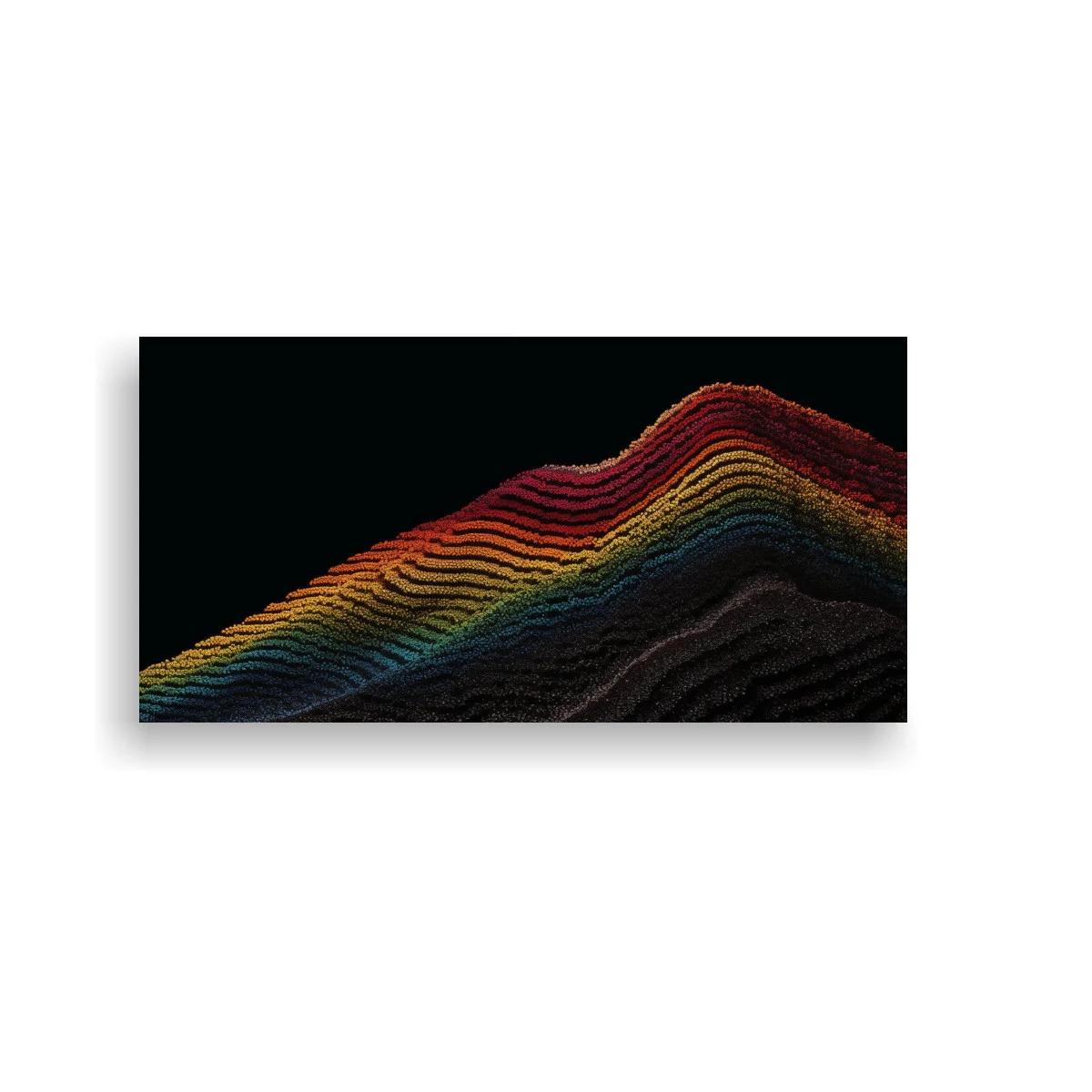 Cuadro ondas topográficas multicolor con cresta elevada