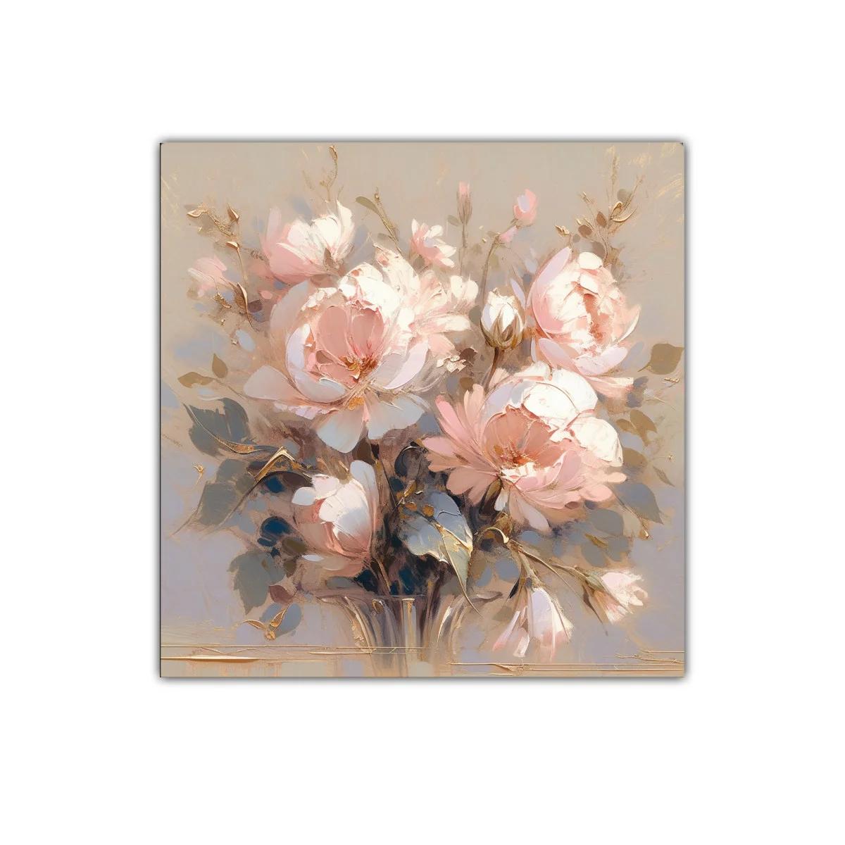Cuadro decorativo con ramo de flores en tonos pasteles — imagen principal