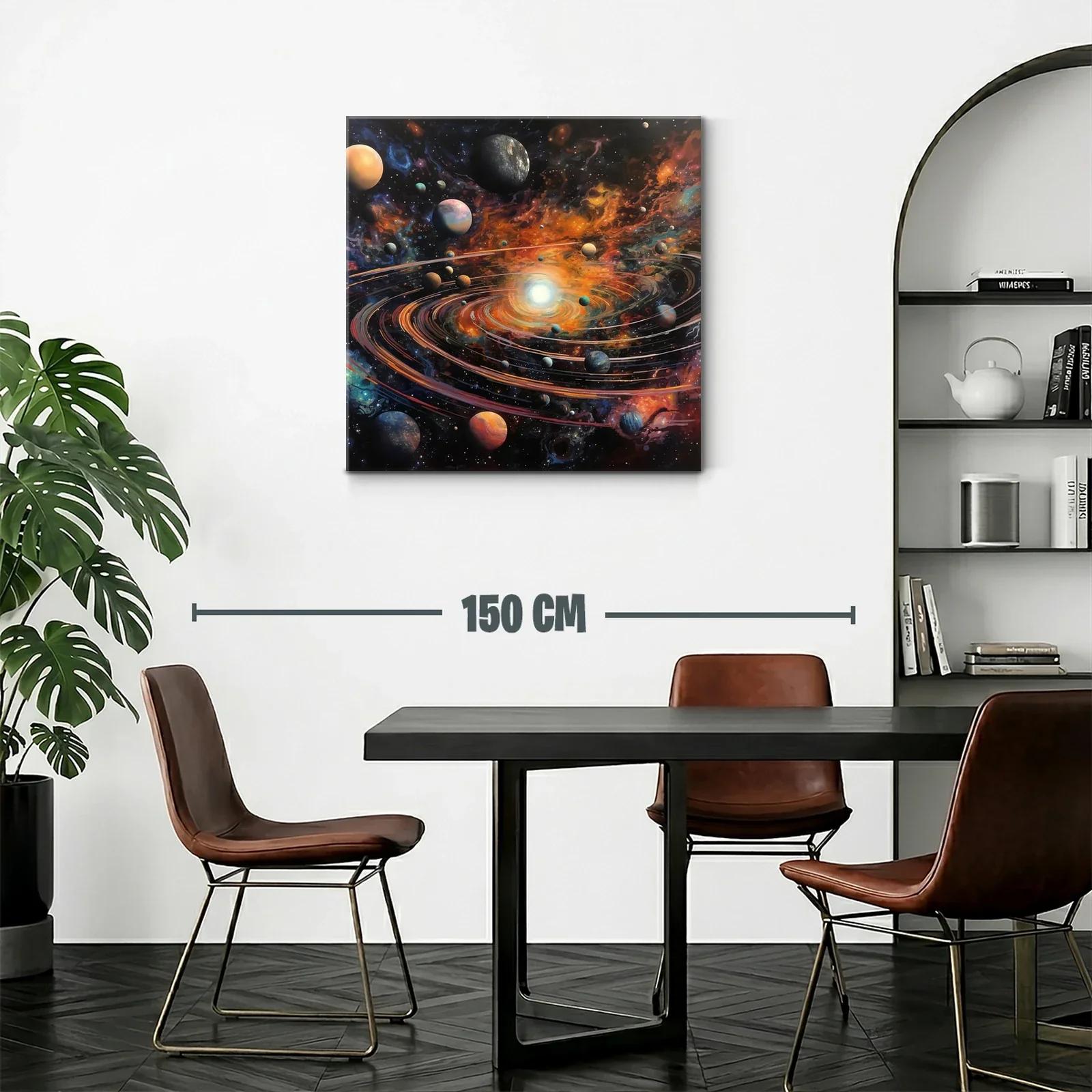 Universo dinámico con planetas y galaxias en movimiento — miniatura 2