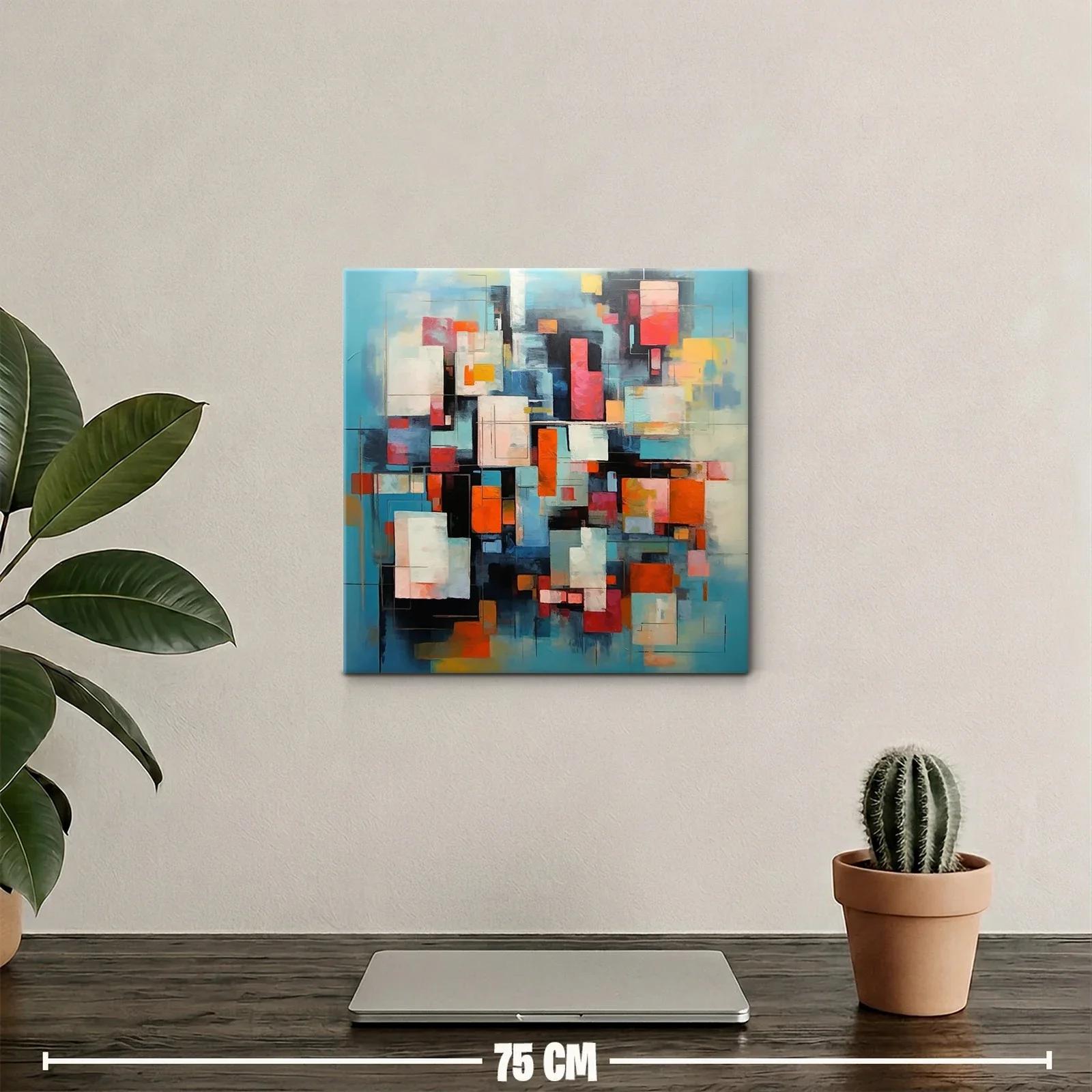 Composición abstracta en tonos vibrantes y equilibrados — miniatura 2