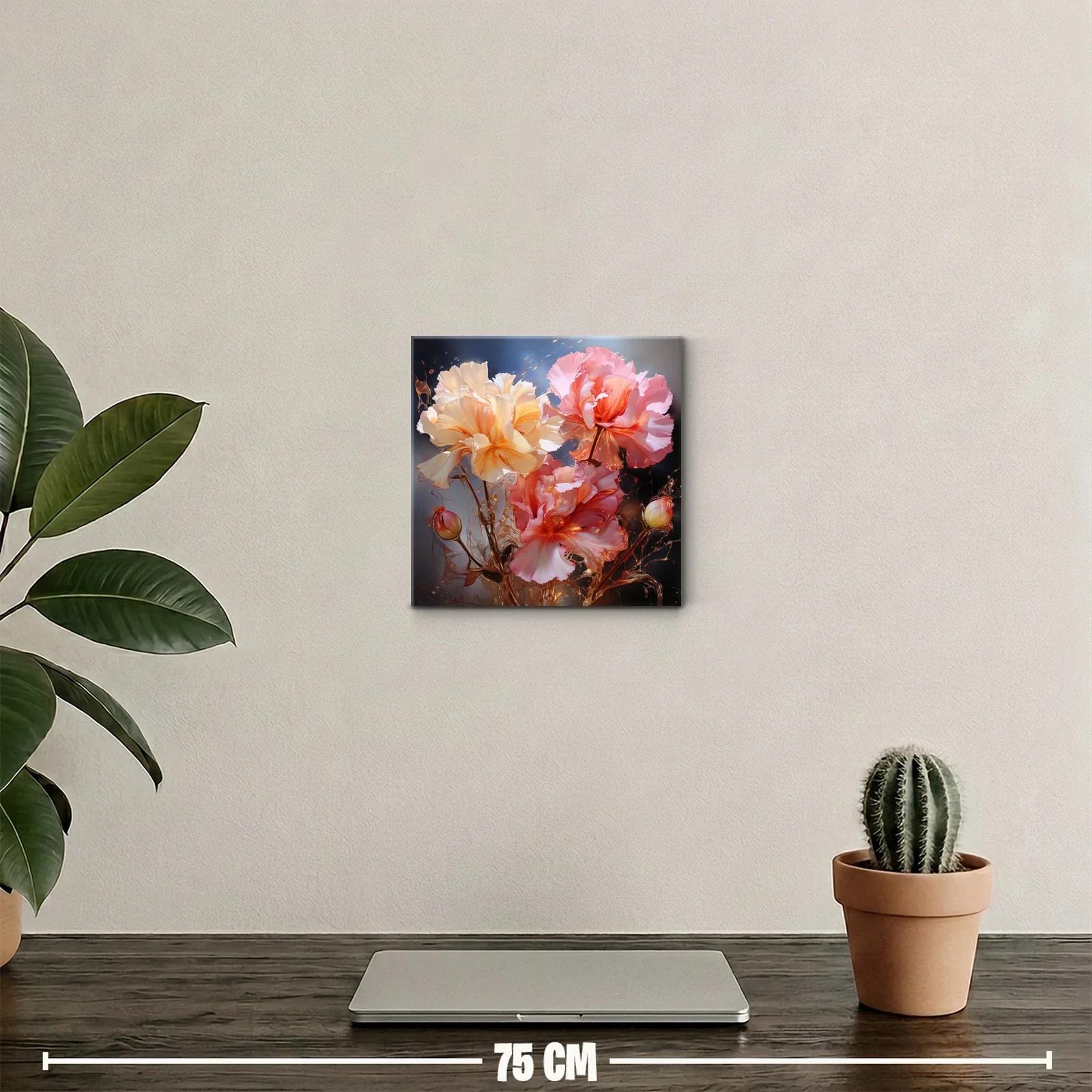 Cuadro floral con delicados tonos pastel y movimiento etéreo — miniatura 2