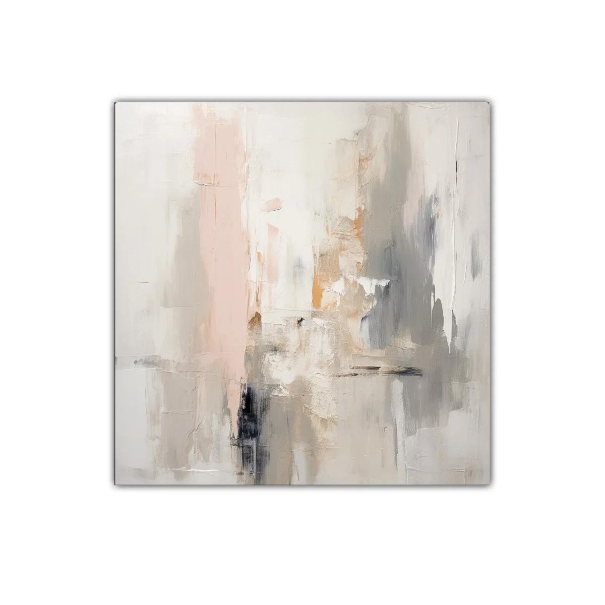 Cuadro abstracto en tonos neutros y suaves para decoración elegante