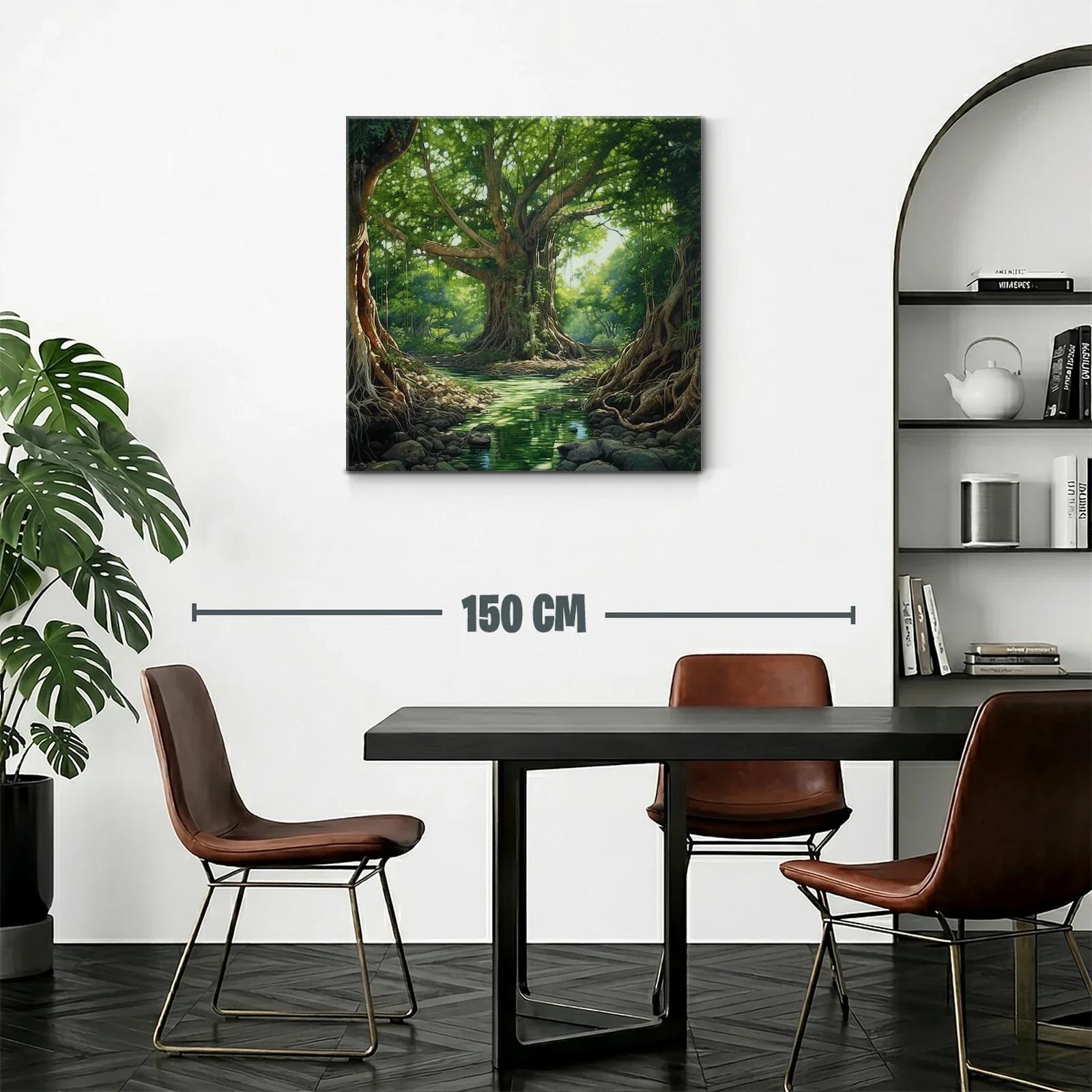 Bosque místico de árboles milenarios y río sereno — miniatura 2