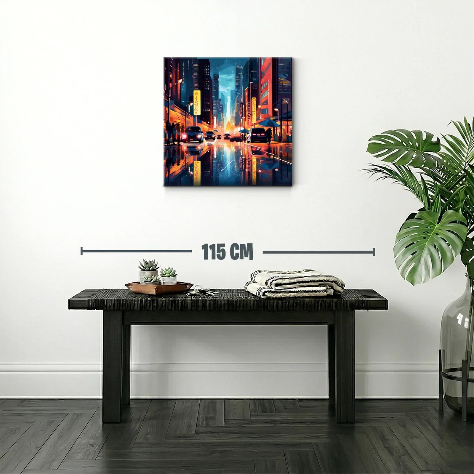 Atardecer urbano con reflejos vibrantes en la ciudad — miniatura 2