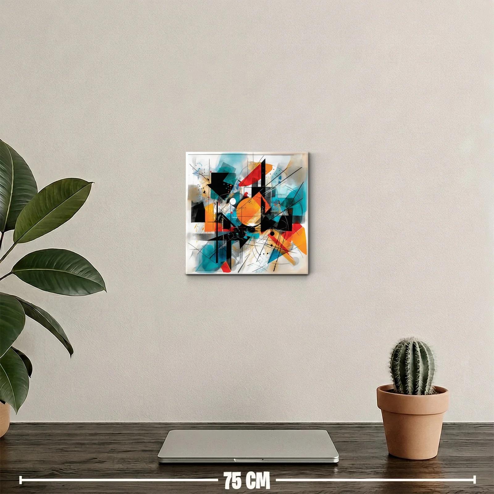 Composición abstracta vibrante con formas geométricas dinámicas — miniatura 2
