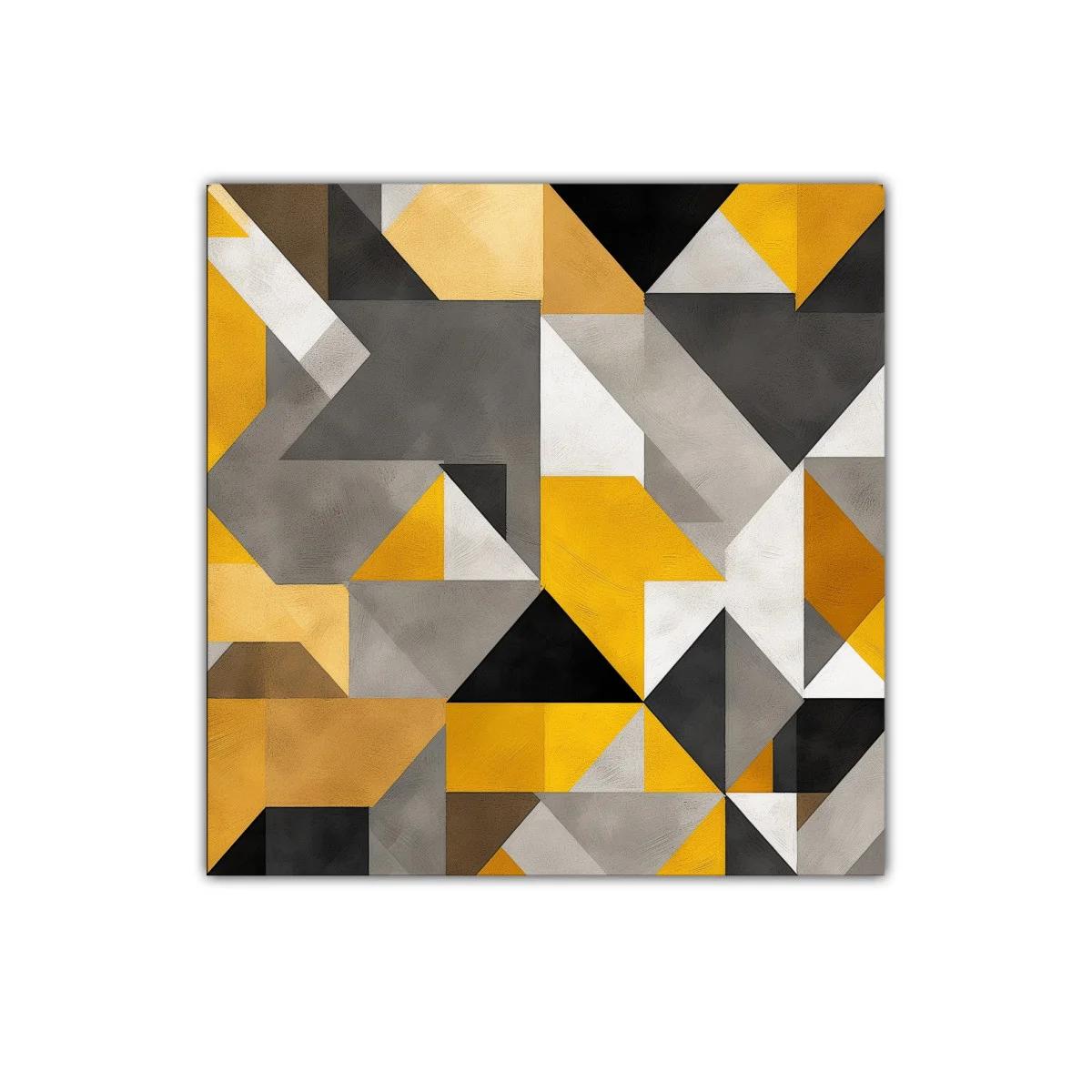 Composición geométrica moderna en tonos amarillos y grises — imagen principal