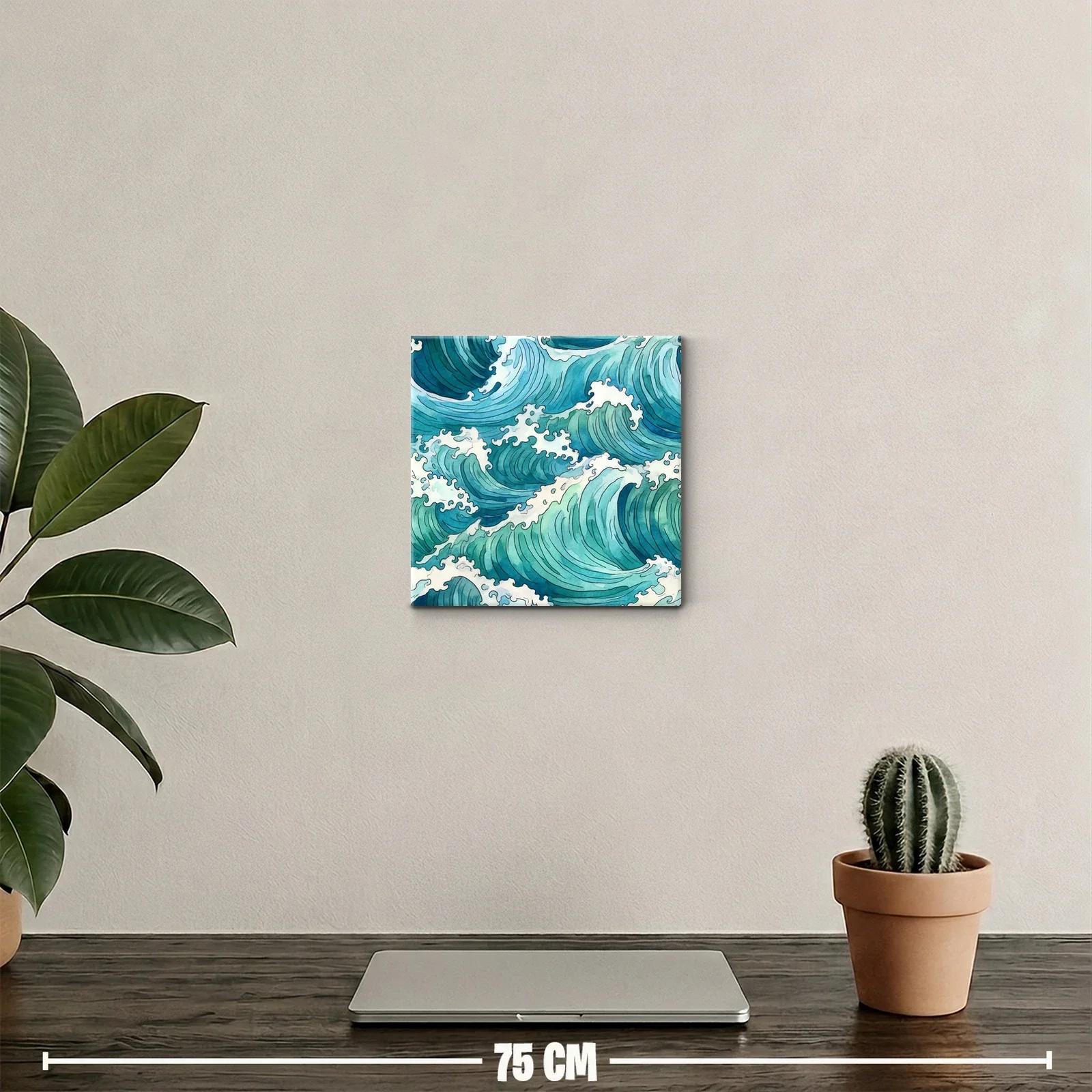 Impresionante cuadro decorativo con olas marinas en movimiento — miniatura 2