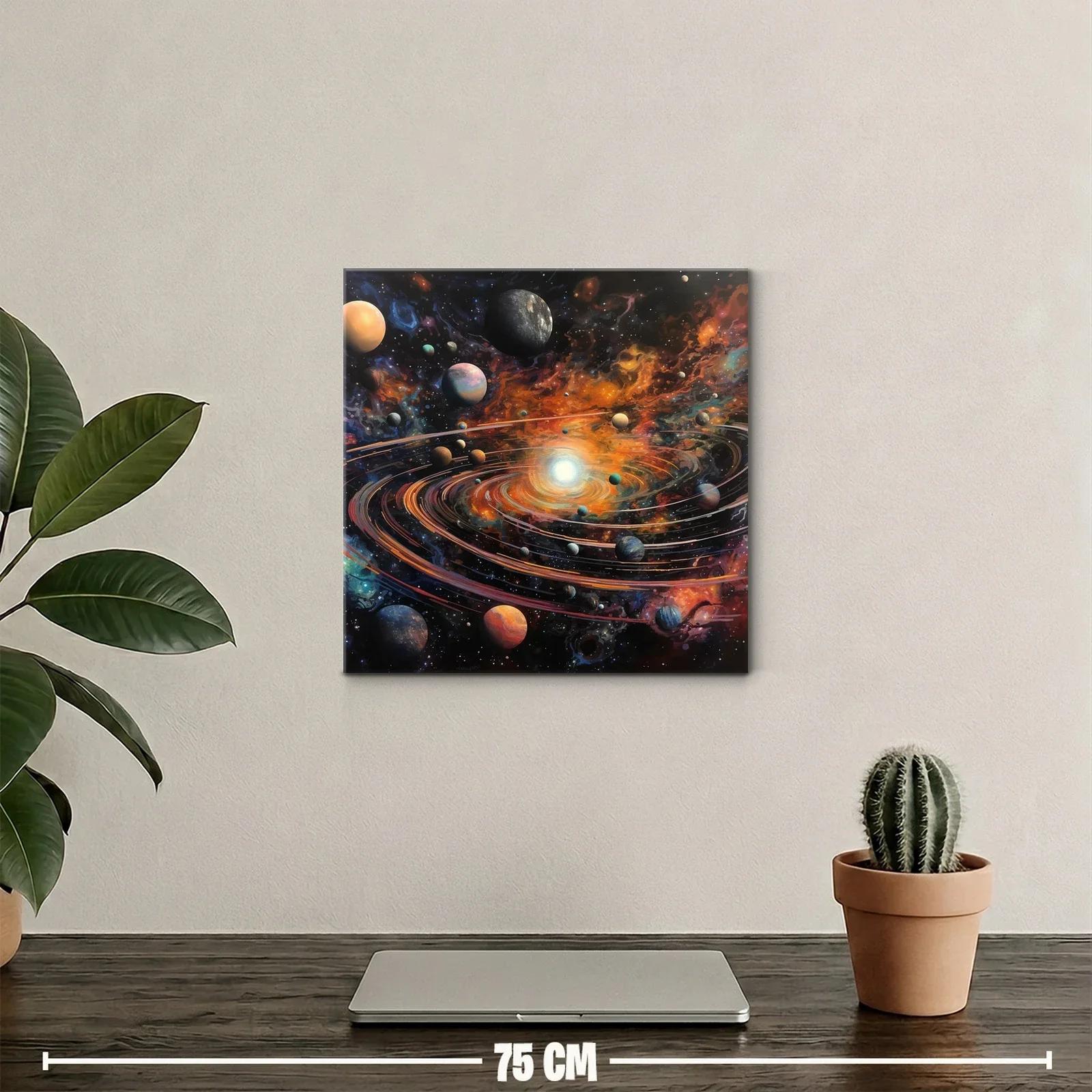 Universo dinámico con planetas y galaxias en movimiento — miniatura 2