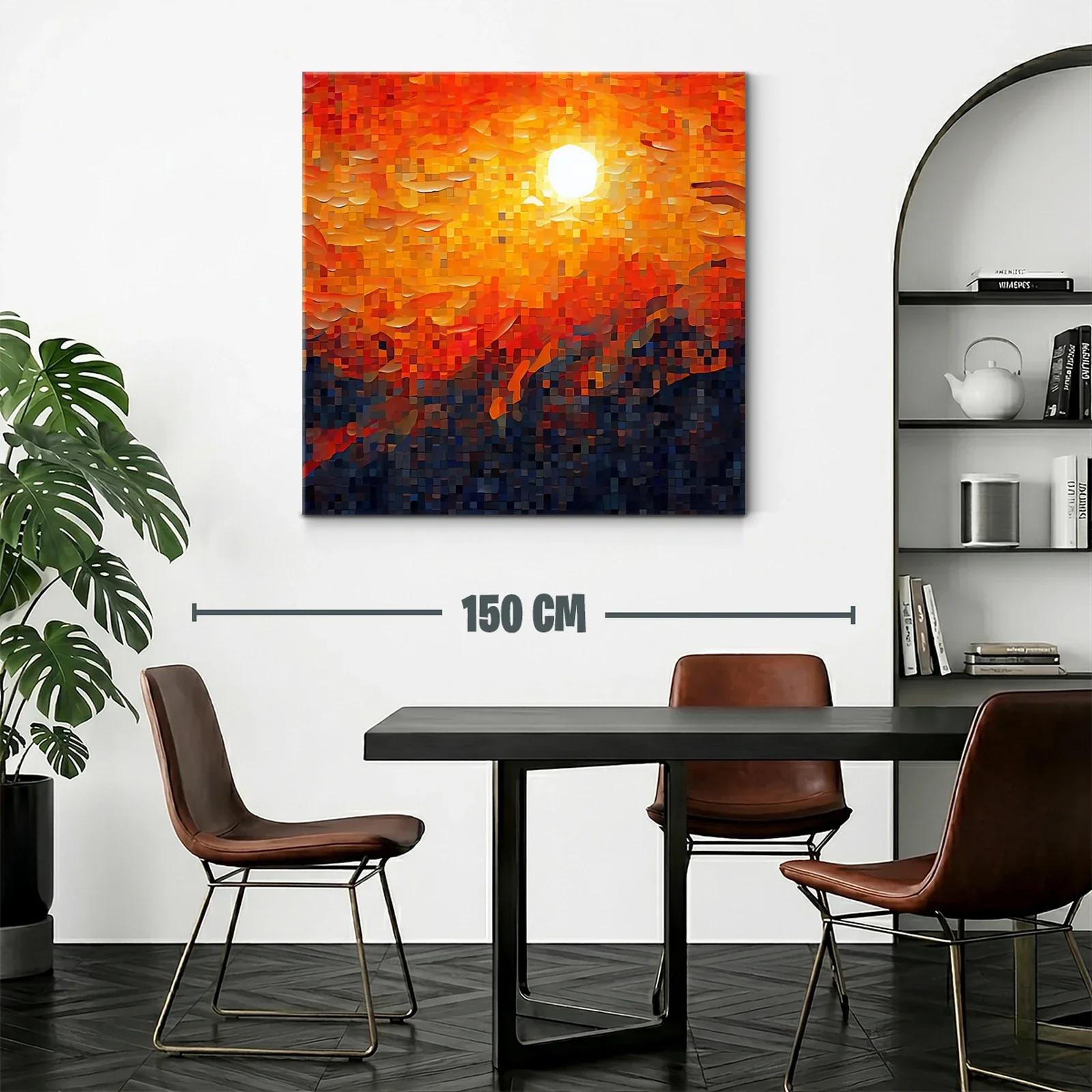 Atardecer vibrante con mosaico de tonos cálidos y fríos — miniatura 2