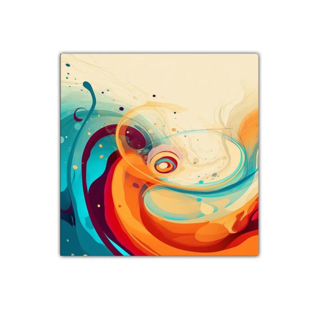 Cuadro decorativo de abstracción colorida y dinámica