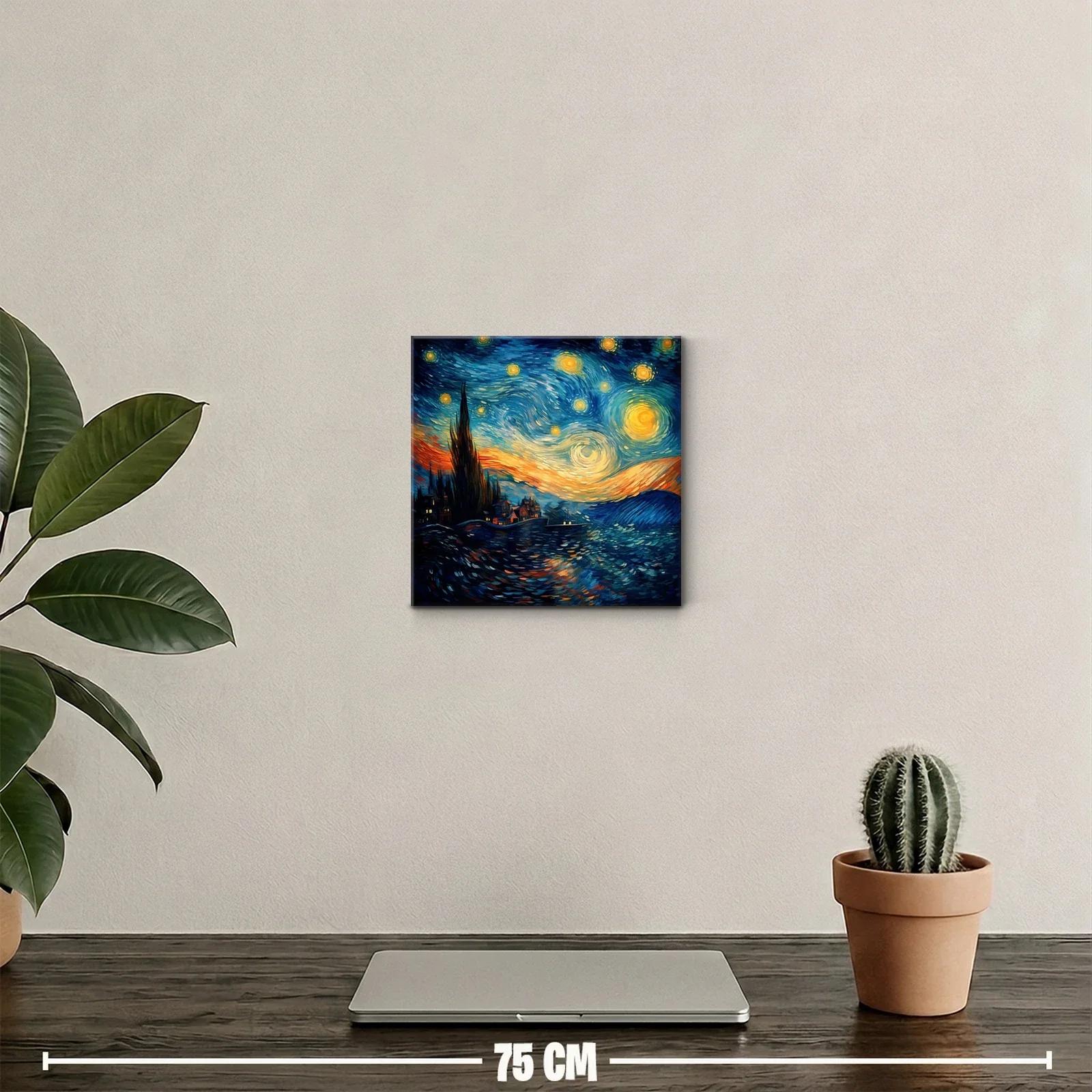 Cielo nocturno vibrante con estrellas y horizonte iluminado — miniatura 2