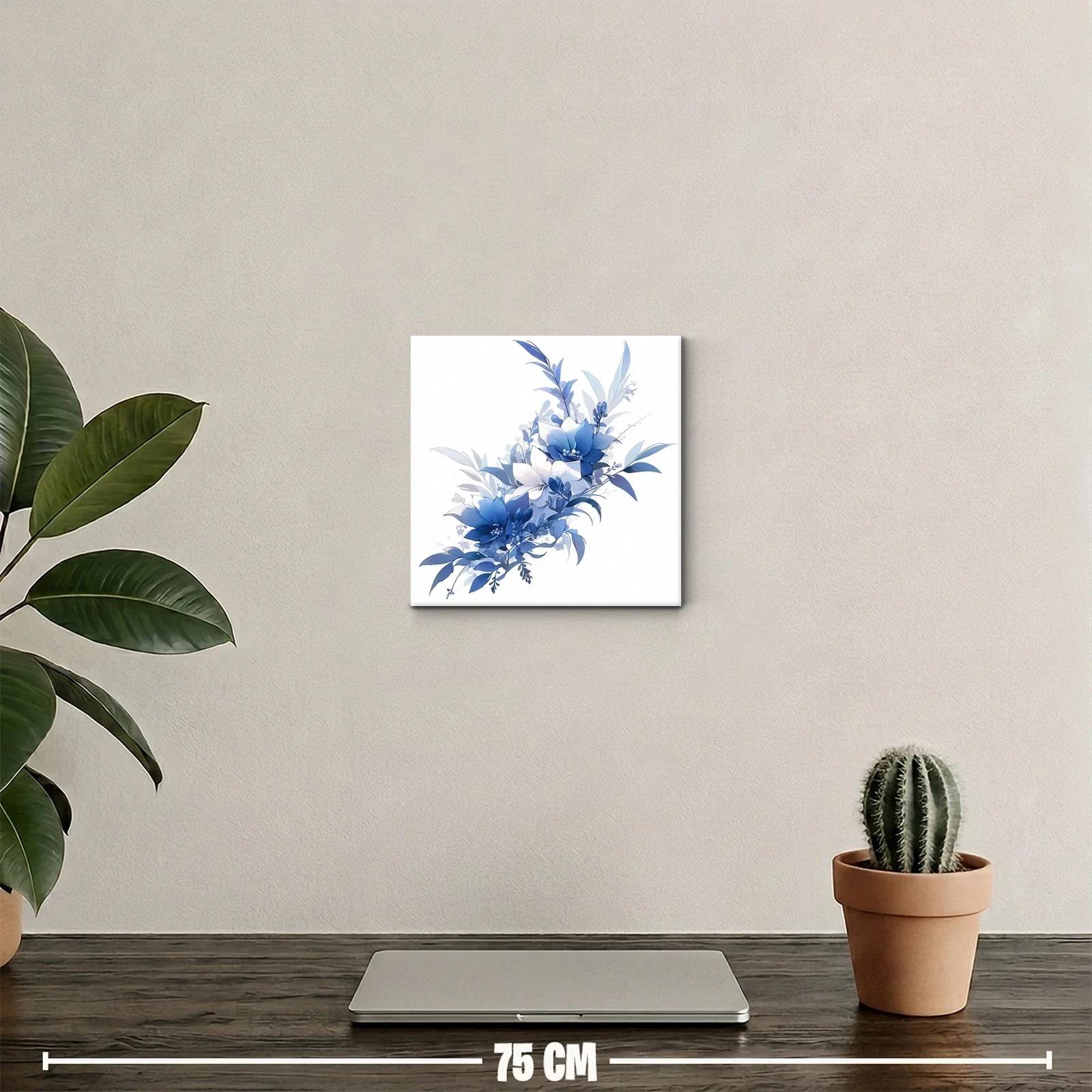 Composición floral elegante en tonos azules y blancos — miniatura 2