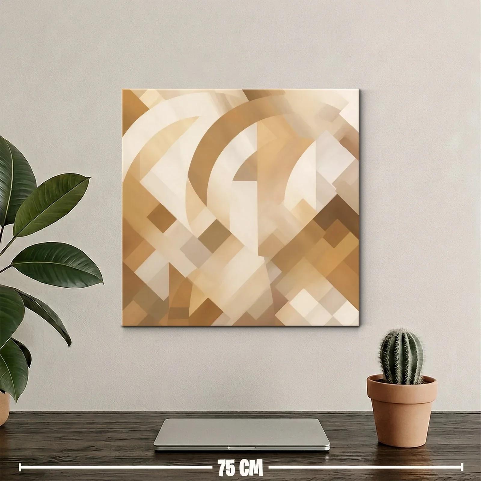 Composición geométrica en tonos tierra y beige — miniatura 2