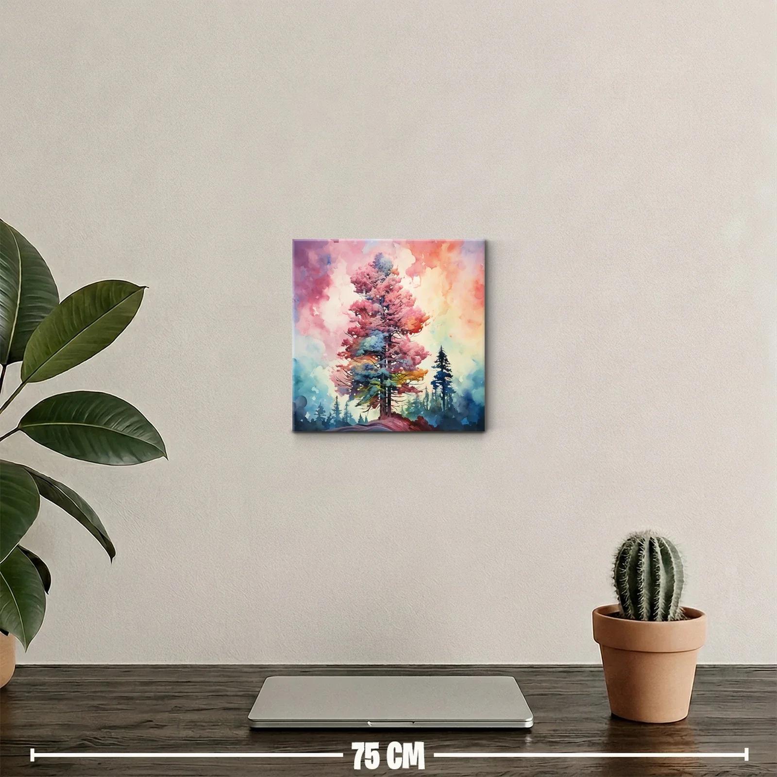 Árbol multicolor en bosque de ensueño vibrante — miniatura 2