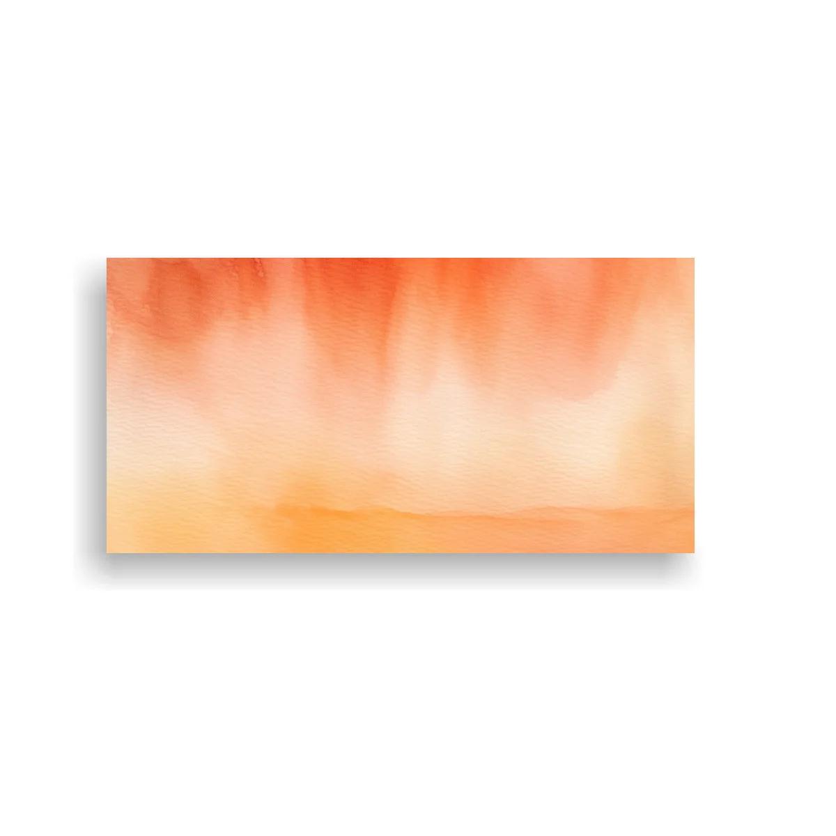 Cuadro degradado coral y beige en formato panorámico