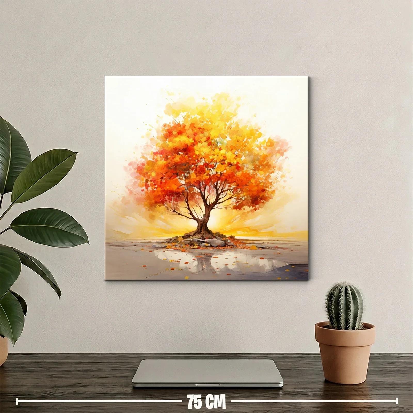 Árbol en tonos cálidos que emana luz interior — miniatura 2
