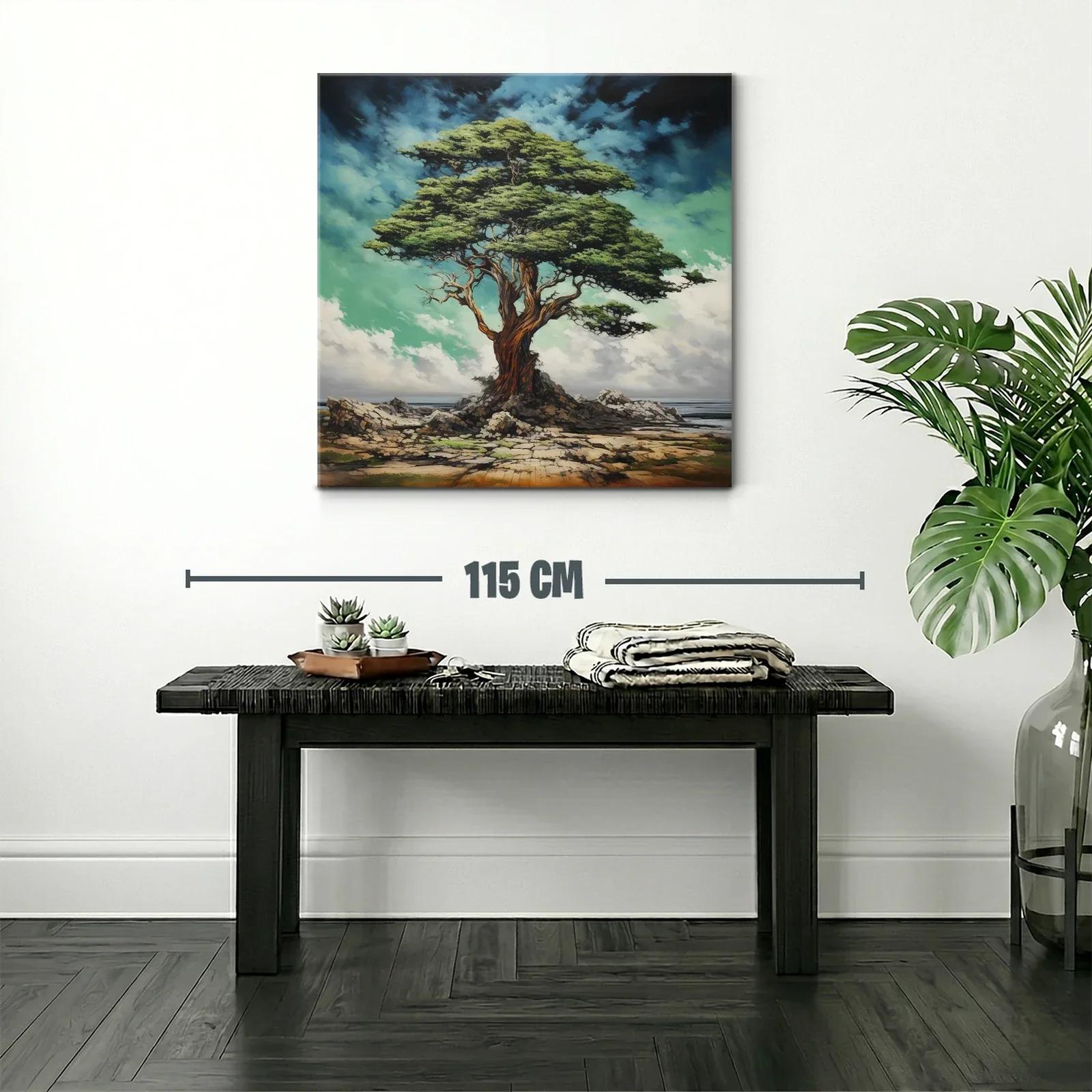 Impresionante árbol solitario en paisaje costero natural — miniatura 2