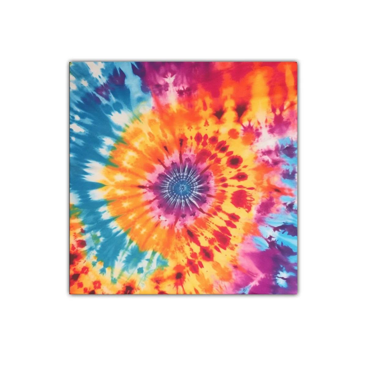 Cuadro vibrante con efecto tie dye multicolor para decoración — imagen principal