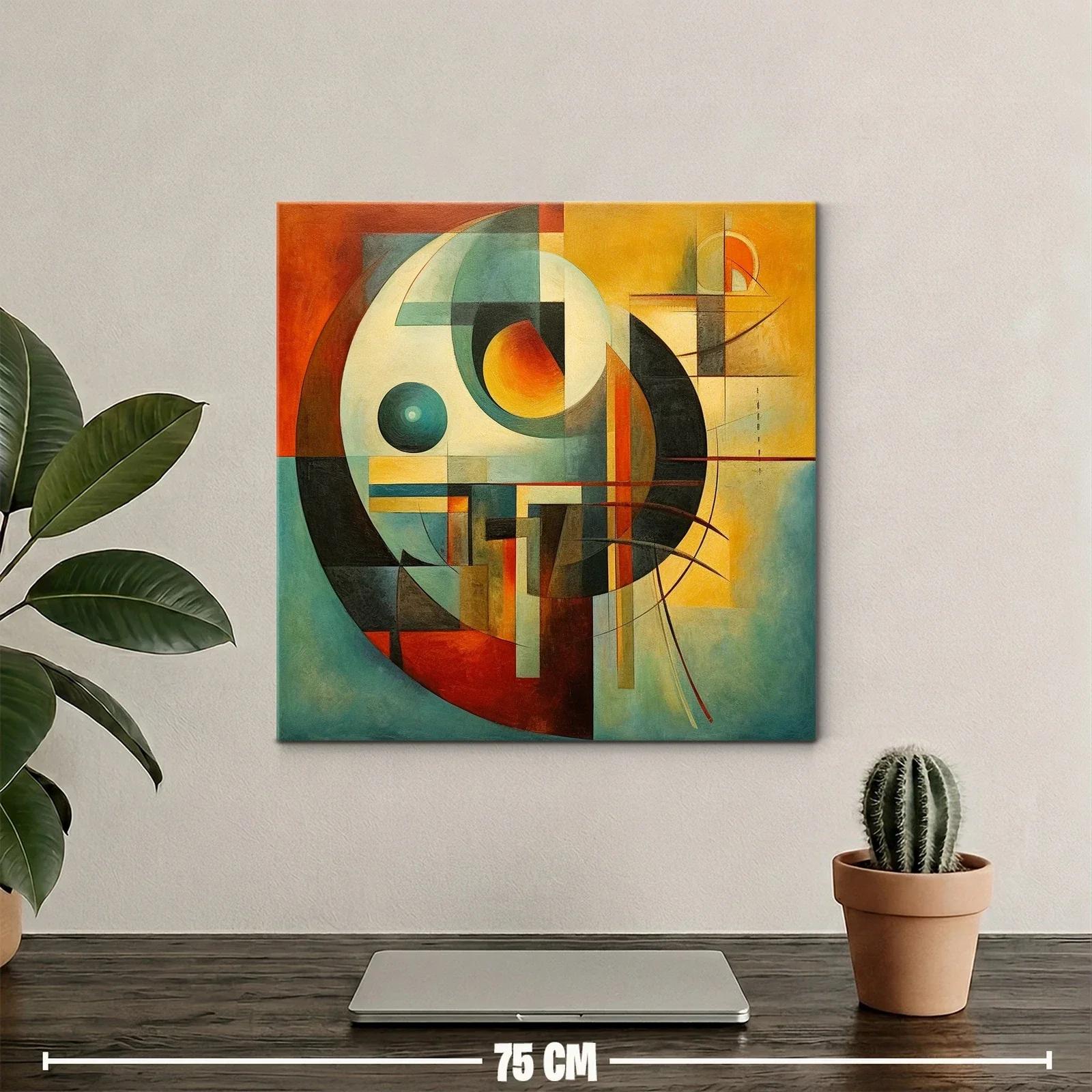 Composición abstracta con tonos cálidos y geométricos — miniatura 2