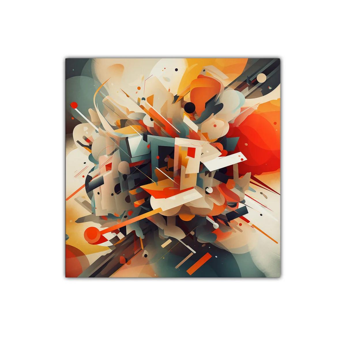 Composición abstracta llena de energía y contraste cromático