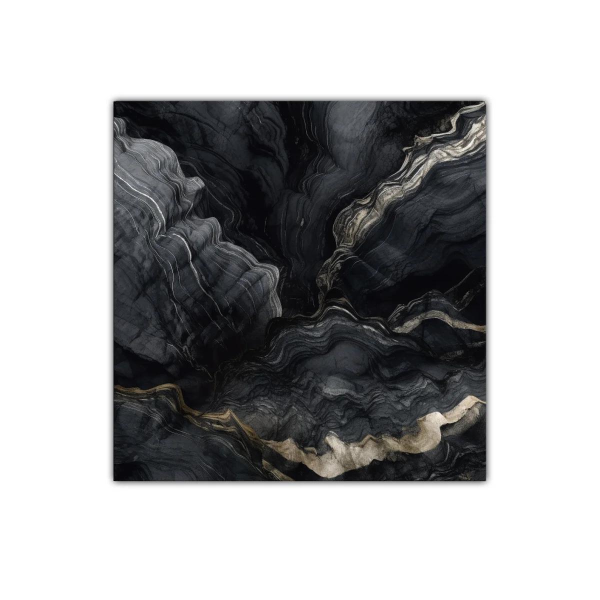 Abstracto en tonos negros y grises con acentos dorados — imagen principal