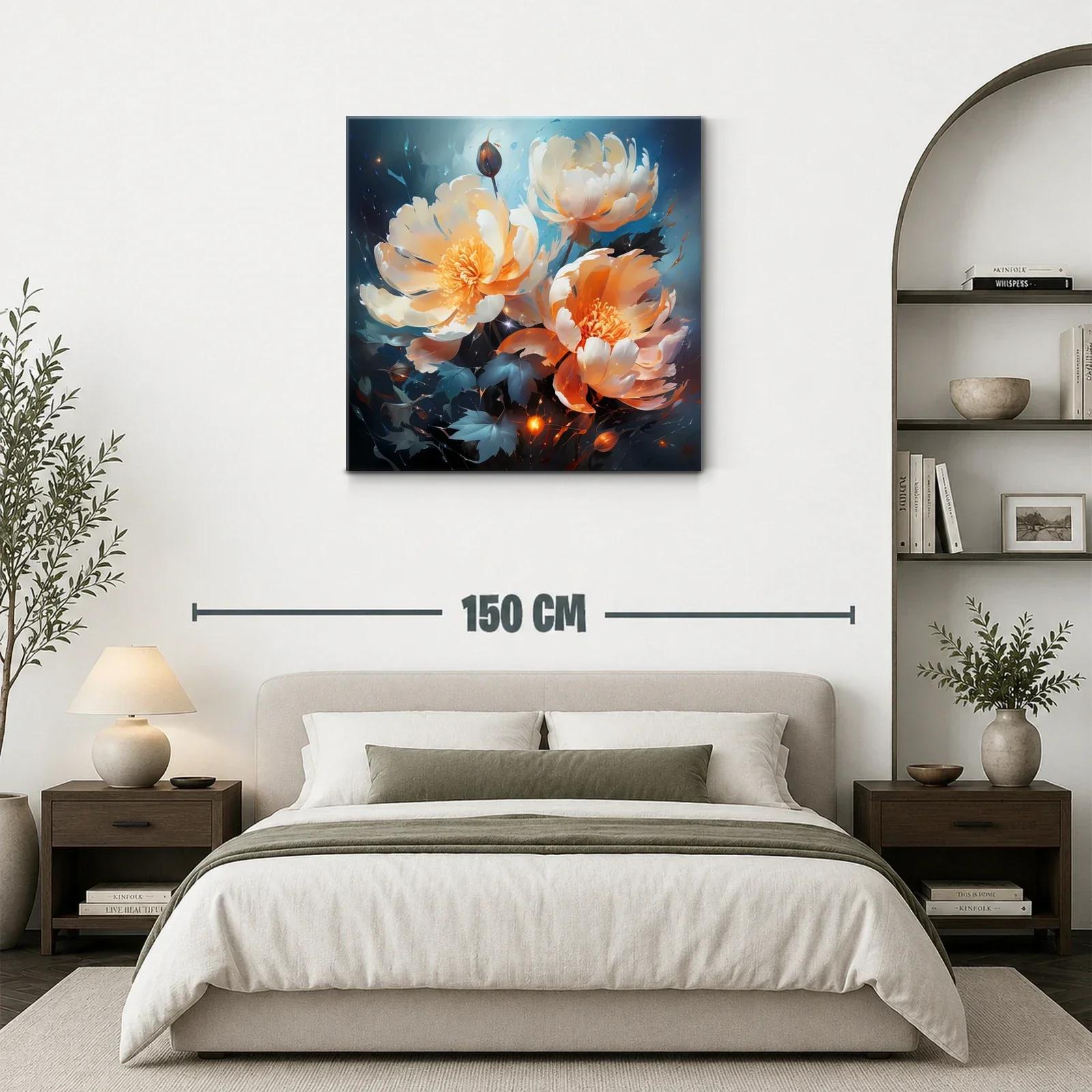 Flores etéreas en tonos cálidos y fríos contrastantes — miniatura 3