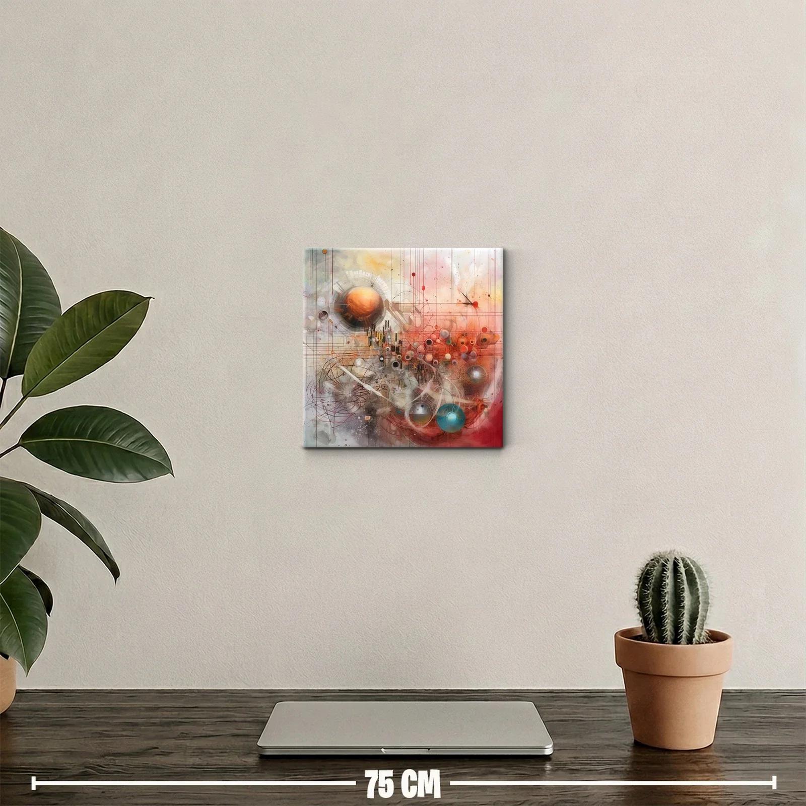 Composición abstracta con formas geométricas y colores cálidos — miniatura 2