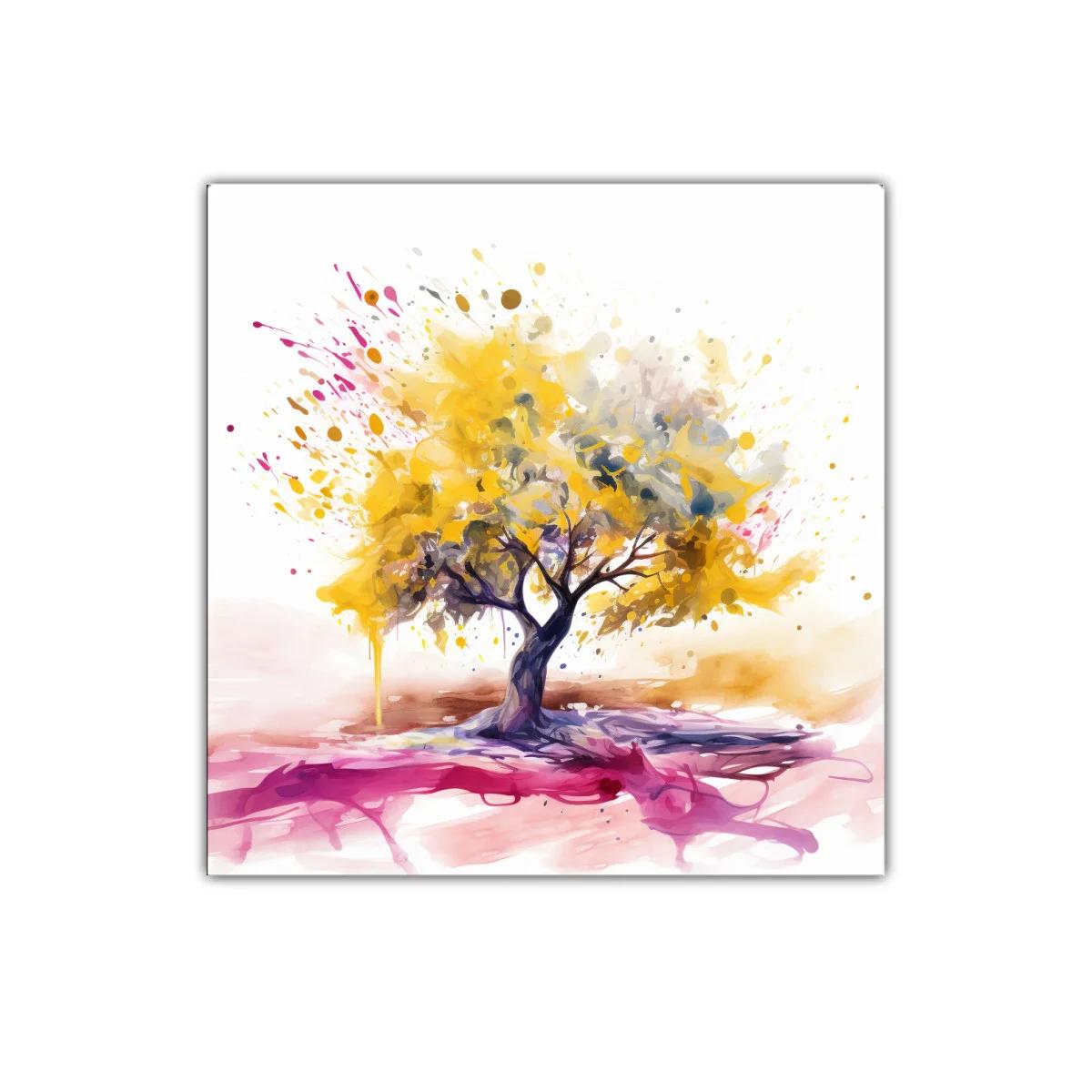 Árbol vibrante con colores vivos y explosión artística — imagen principal