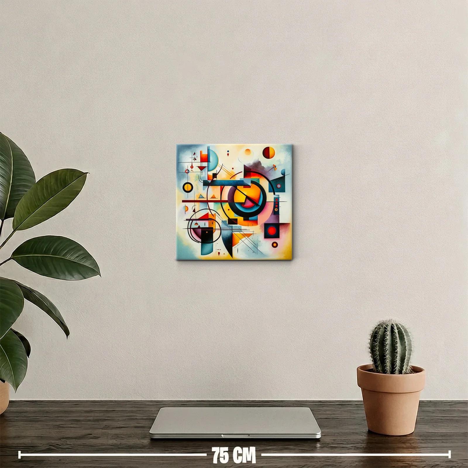 Composición abstracta con formas geométricas y colores vibrantes — miniatura 2