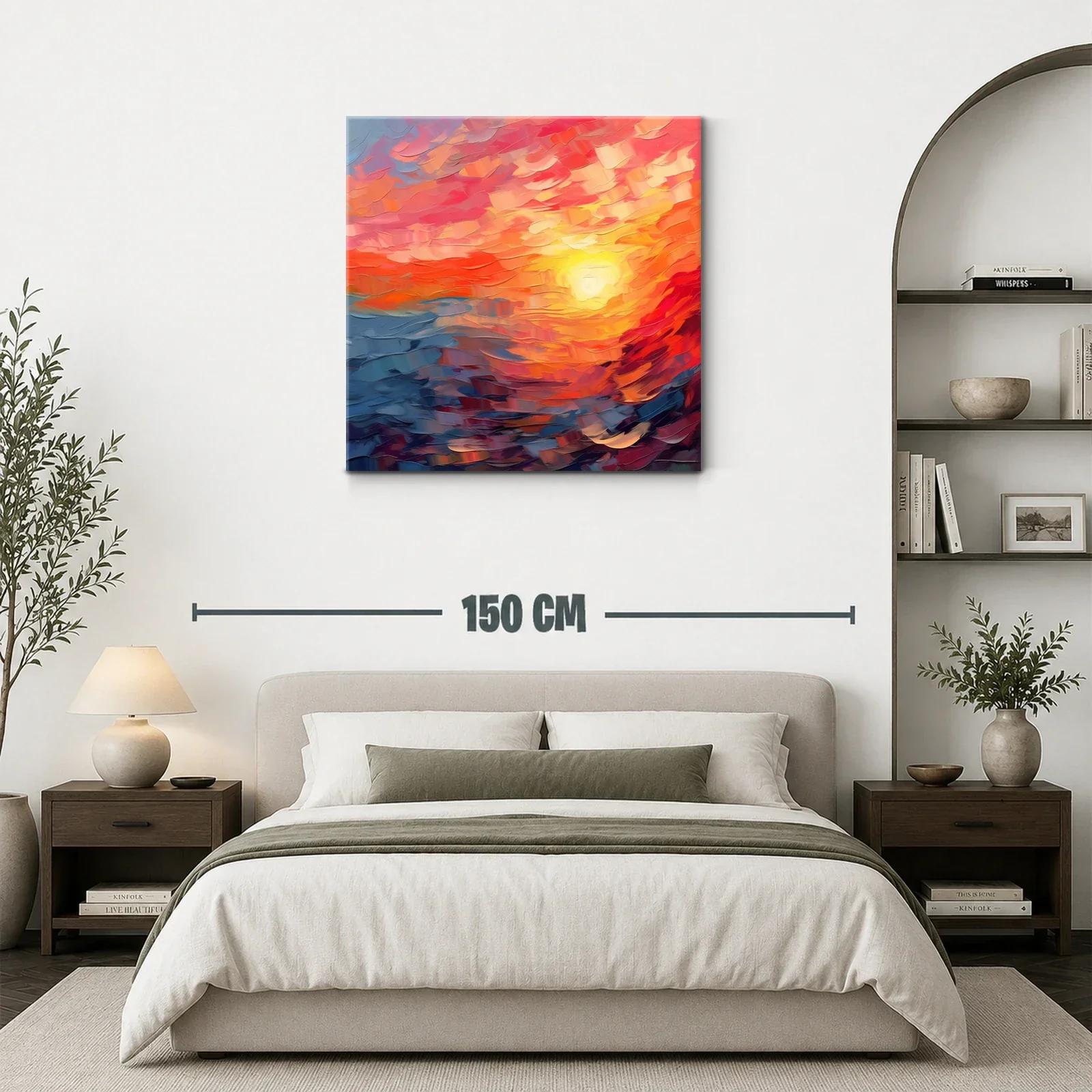 Atardecer vibrante con tonos cálidos y fríos en movimiento — miniatura 3