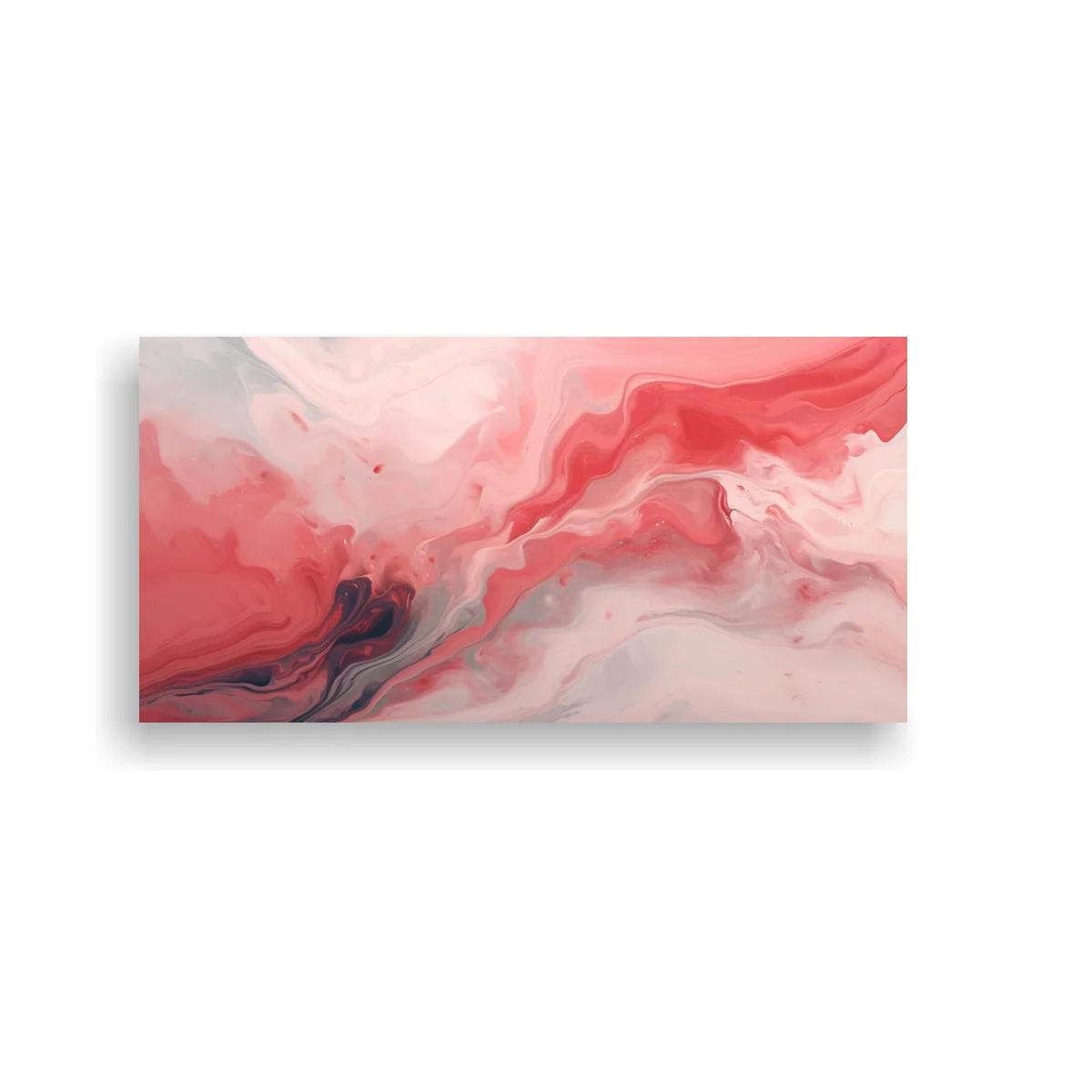 Cuadro remolino abstracto en rosa y carmesí