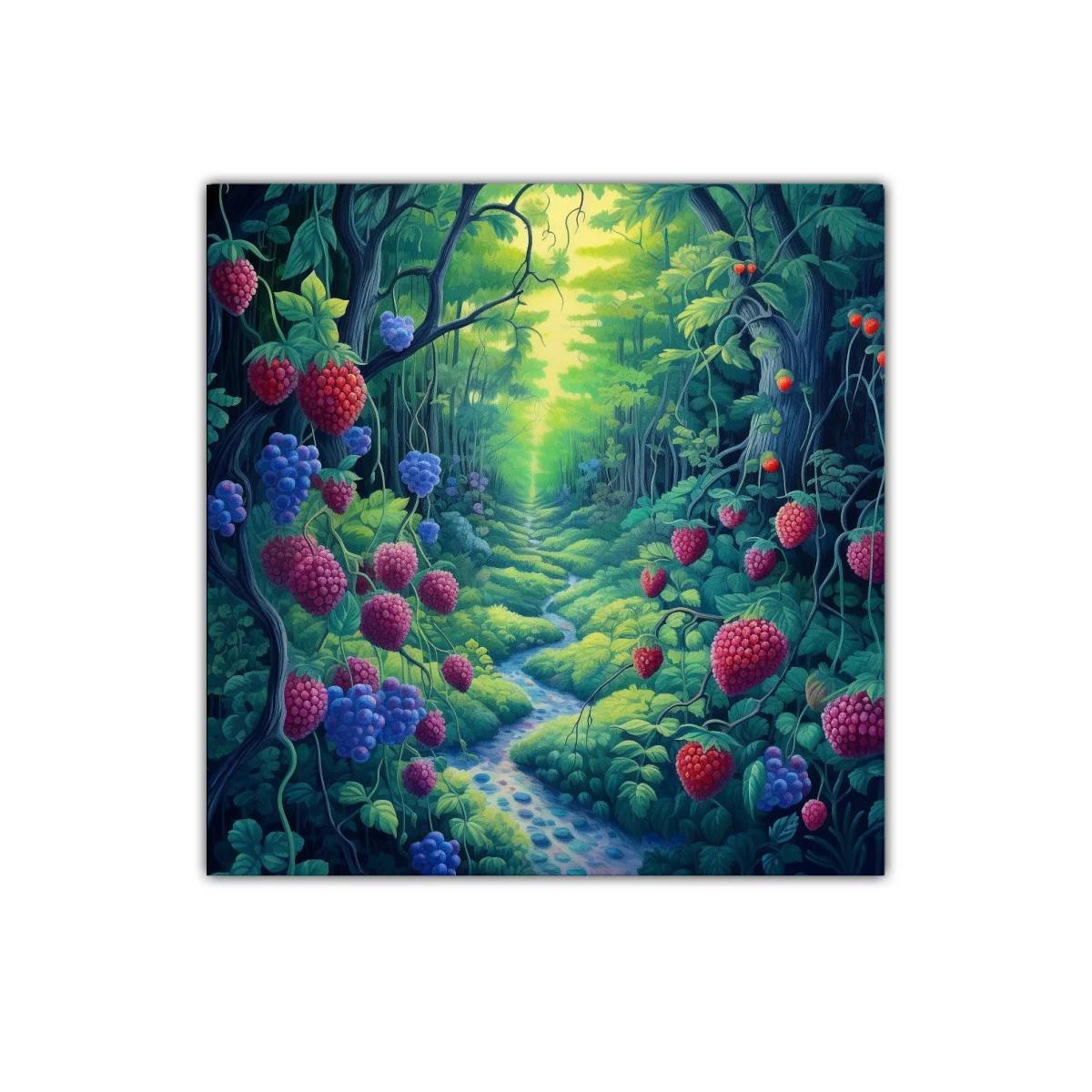 Camino entre frutos silvestres en bosque encantado — imagen principal