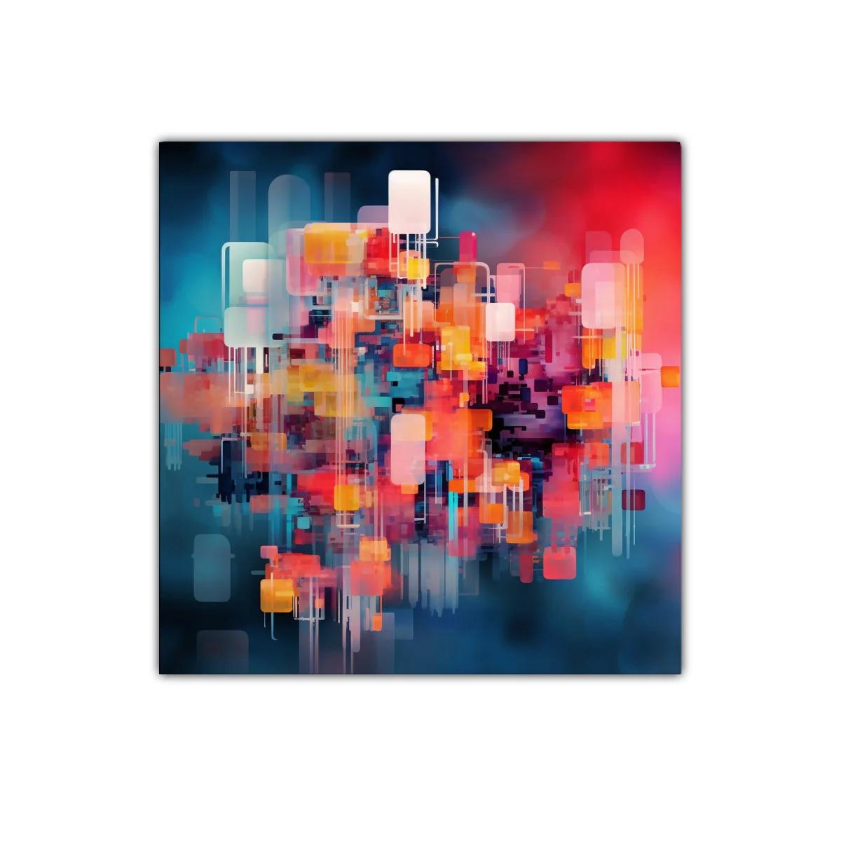 Composición abstracta con bloques de colores vibrantes — imagen principal