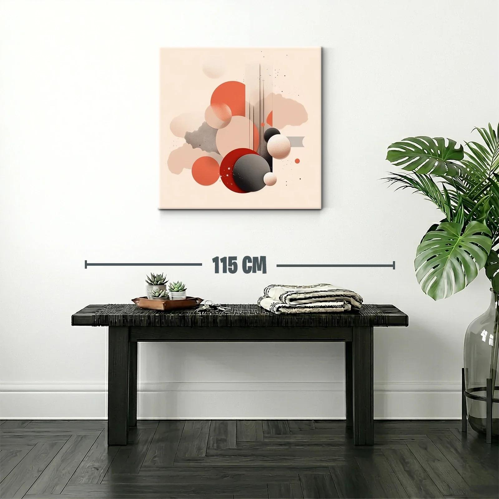 Composición abstracta con formas circulares y tonalidades cálidas — miniatura 2