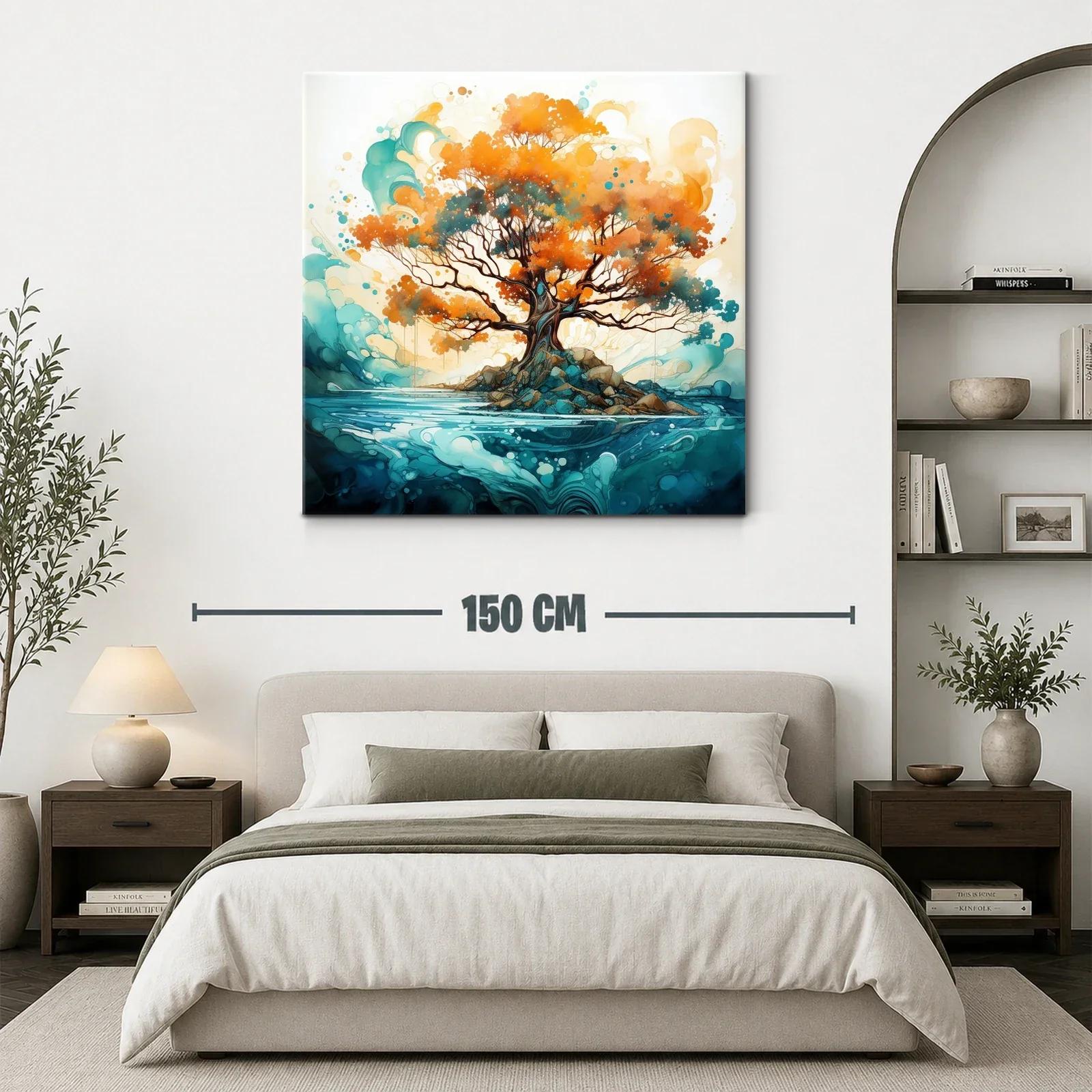 Árbol vibrante en paisaje de agua y energía dinámica — miniatura 3