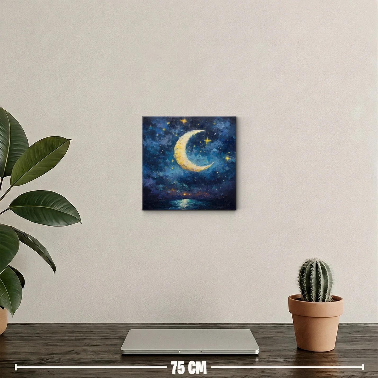 Cuadro decorativo Luna y Estrellas en cielo nocturno — miniatura 2