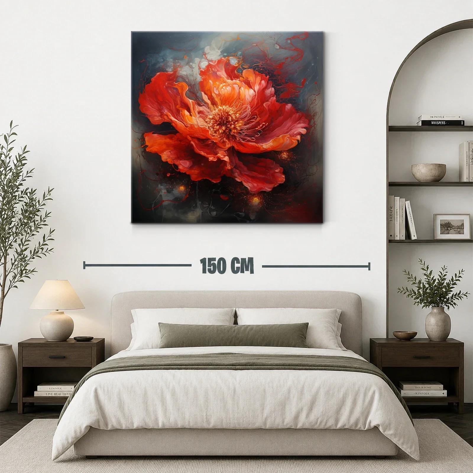 Florecer intenso en rojo vibrante con energía dinámica — miniatura 3