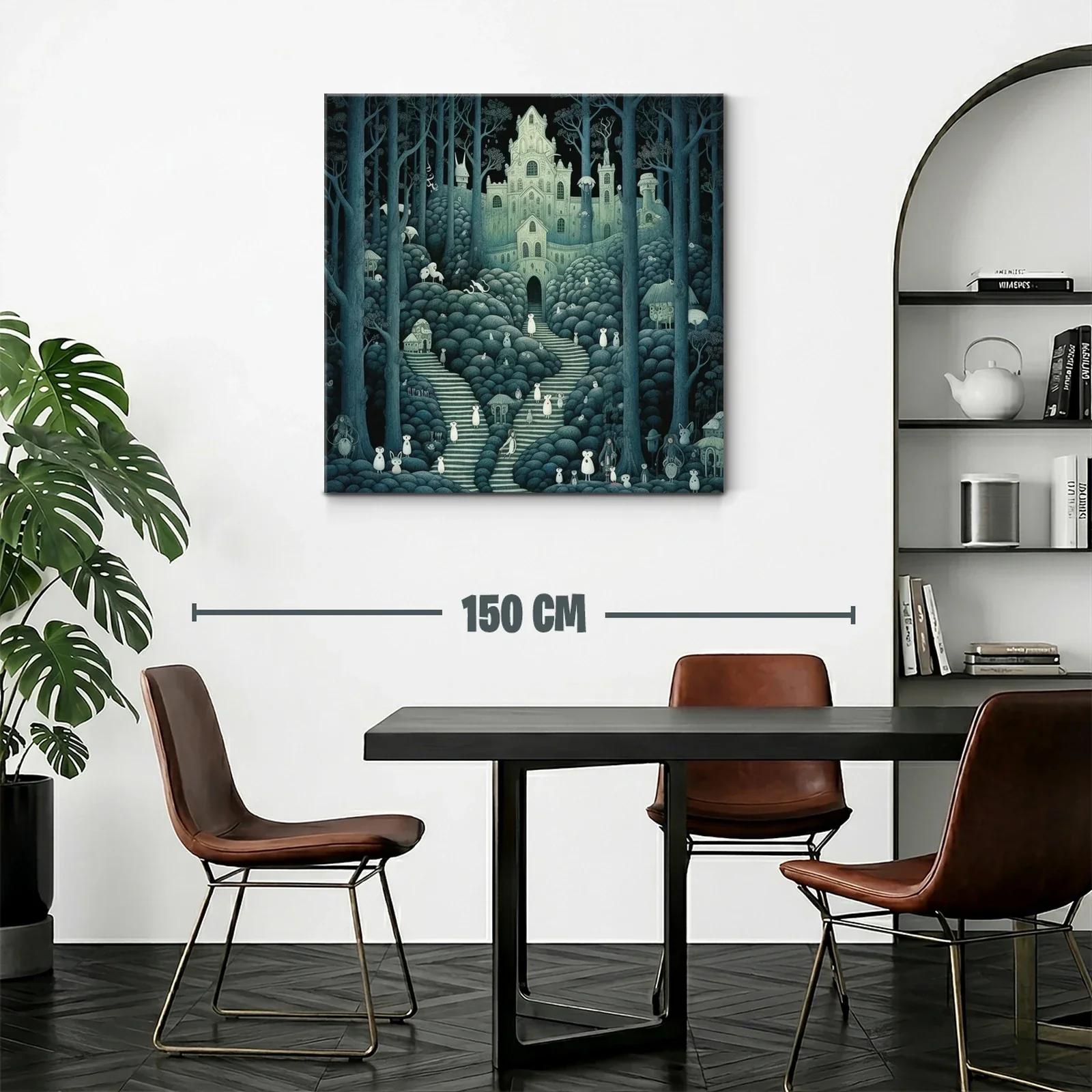 Paisaje encantado con misterio y figuras fantásticas — miniatura 2