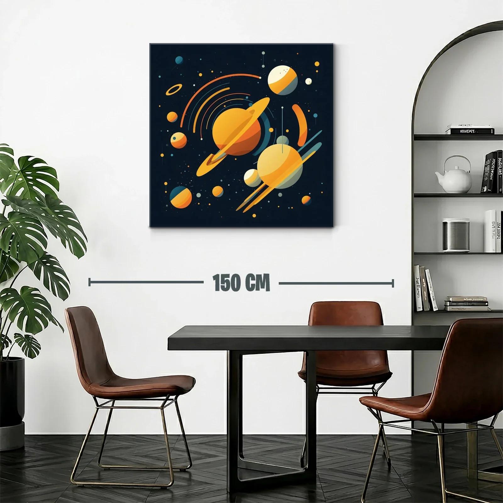 Composición abstracta de planetas en tonos cálidos — miniatura 2