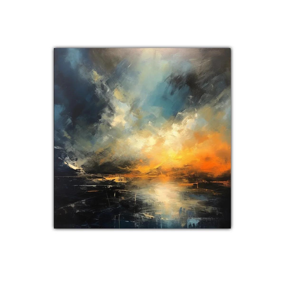 Atardecer abstracto con cielo vibrante y reflejos luminosos — miniatura 1