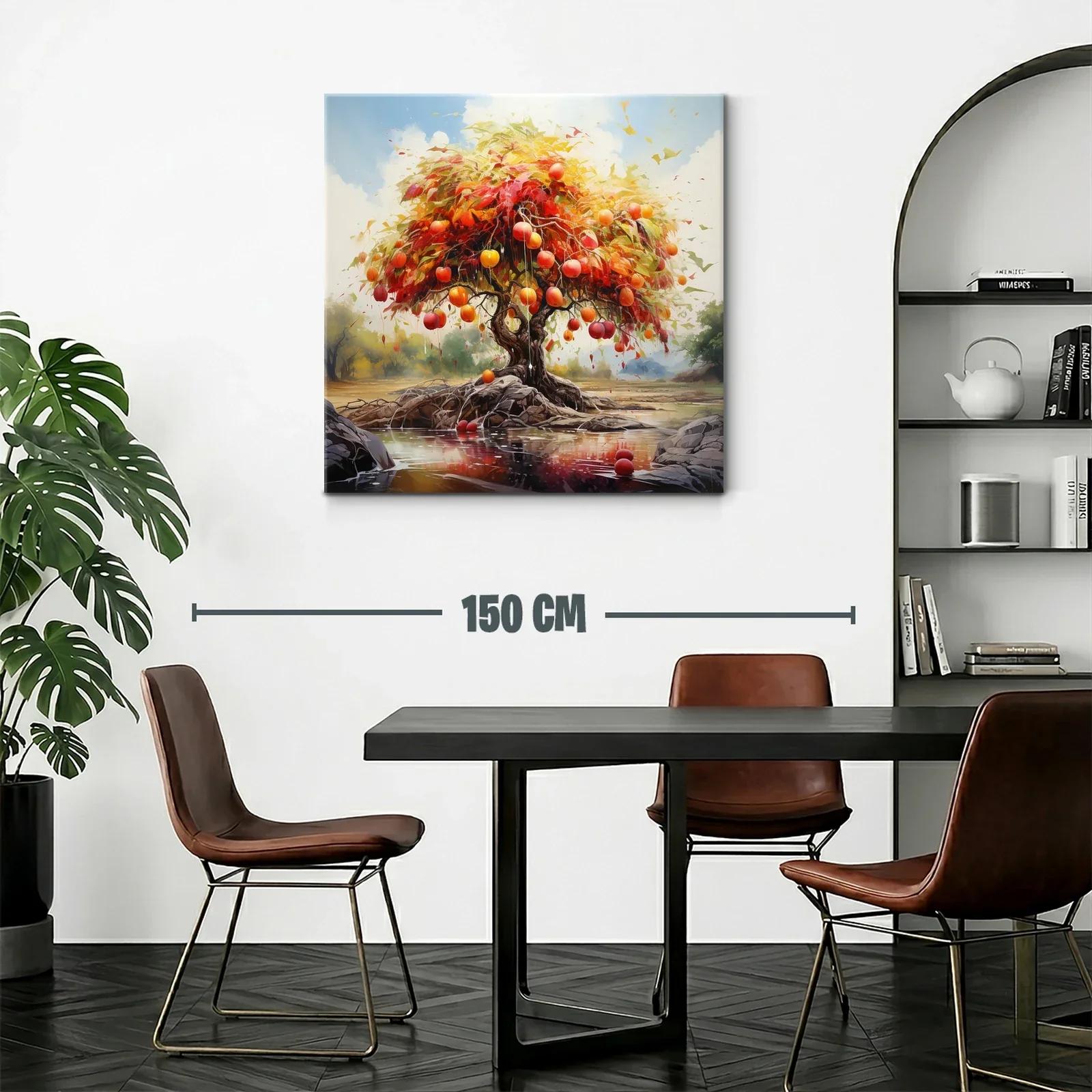 Árbol frutal con tonos cálidos en paisaje sereno — miniatura 2