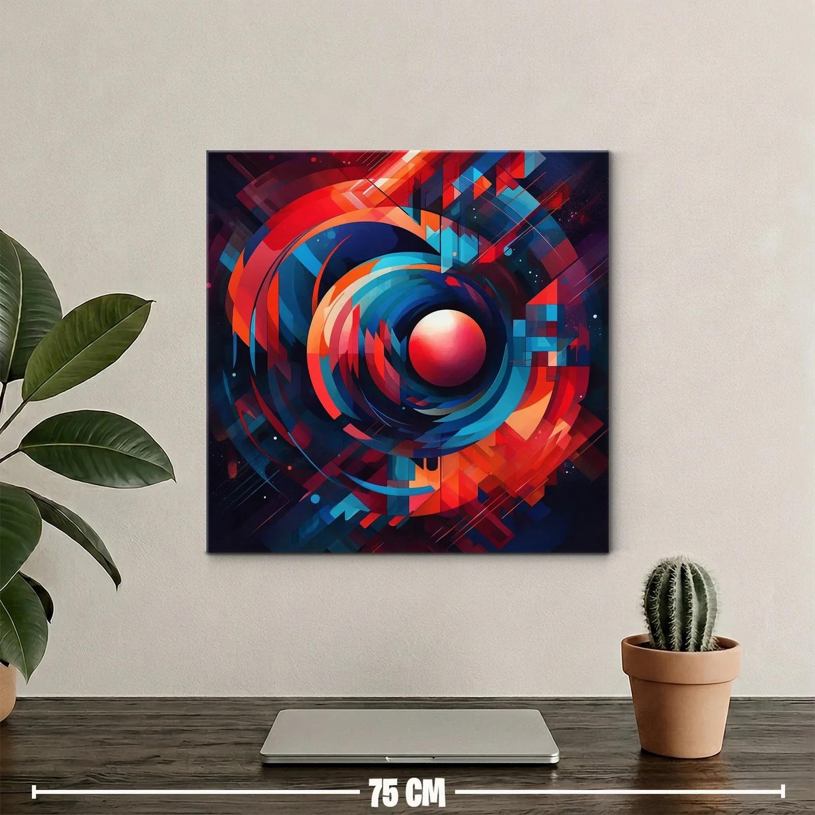 Cuadro abstracto con formas circulares en tonos brillantes — miniatura 2