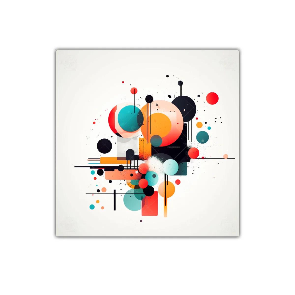 Composición abstracta con círculos en tonos vibrantes — imagen principal
