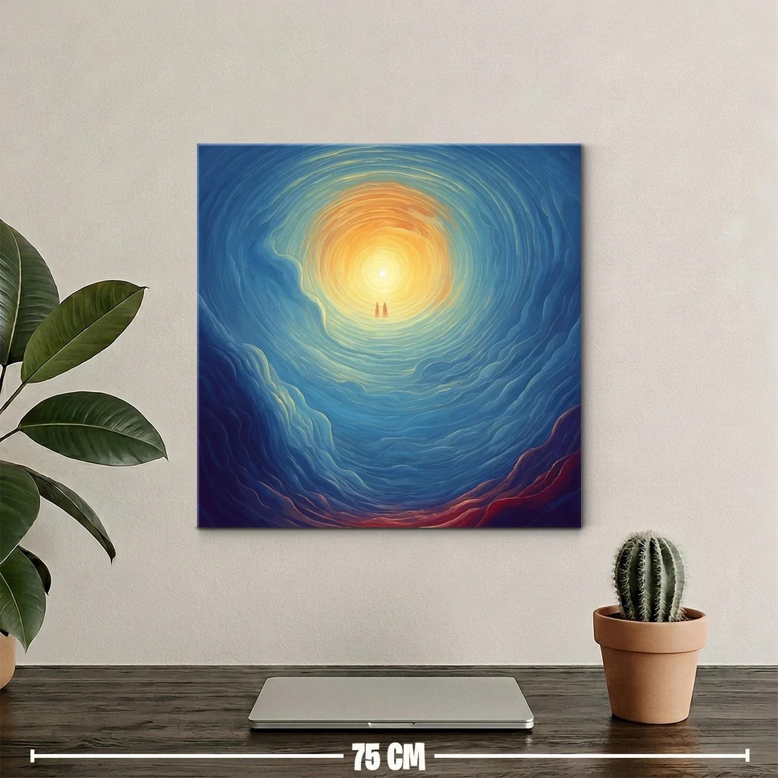 Encuentro en el túnel de luz y sombras azules — miniatura 2