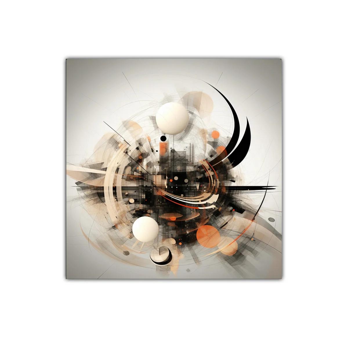 Composición abstracta con formas geométricas y líneas dinámicas — imagen principal