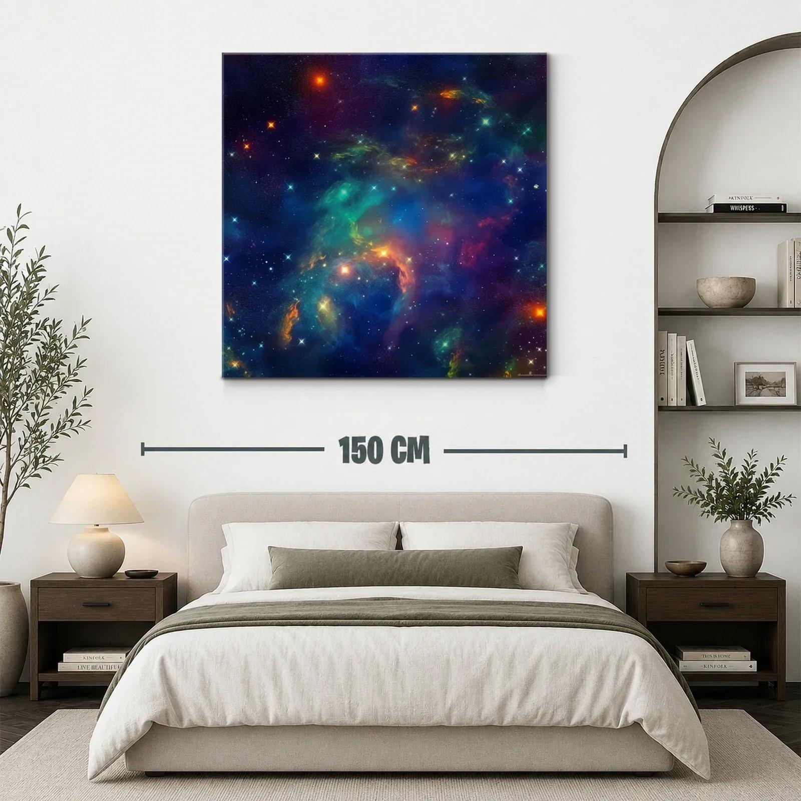 Cuadro Galaxia Cósmica con Estrellas Luminosas y Nebulosas — miniatura 3