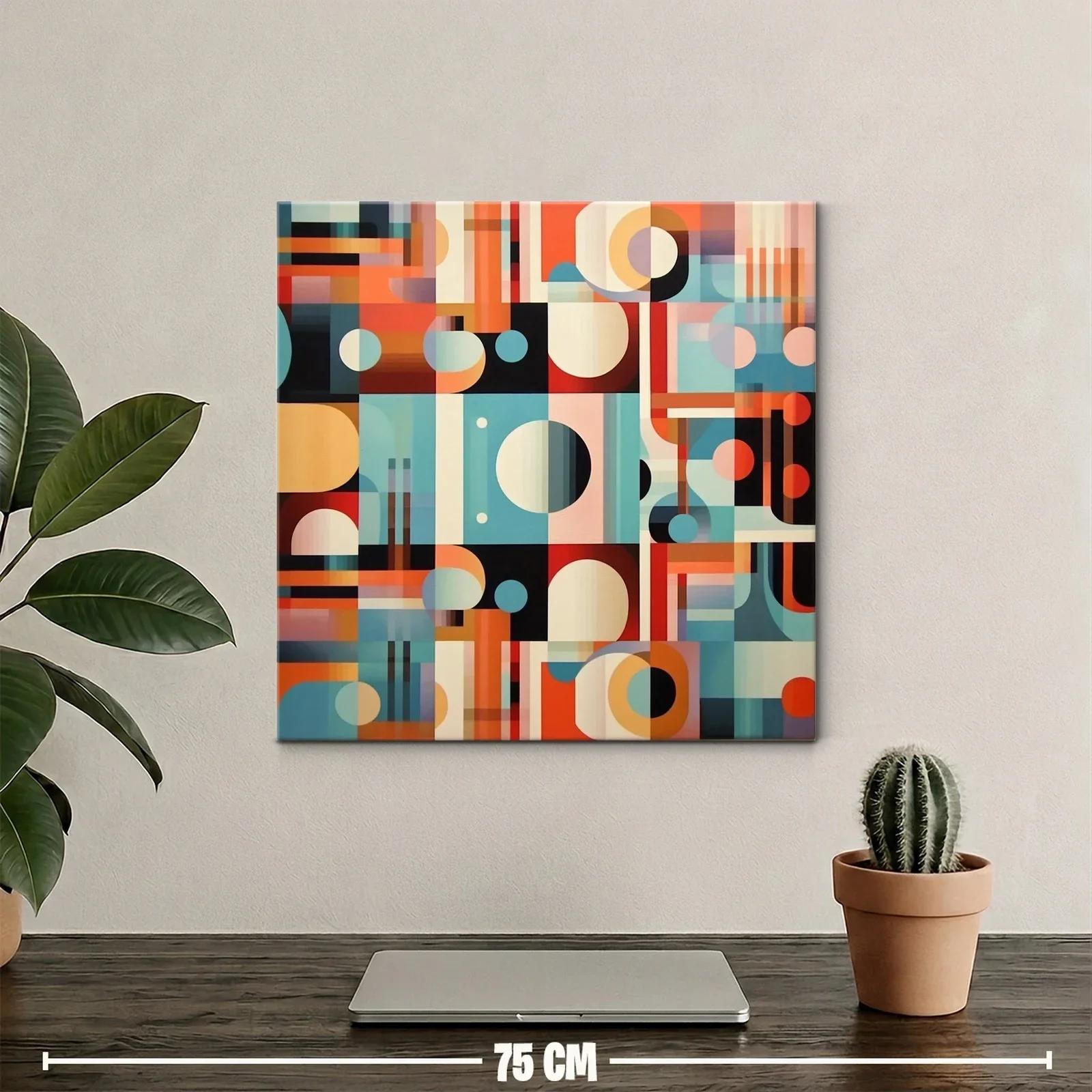 Abstracto geométrico con tonos cálidos y fríos — miniatura 2