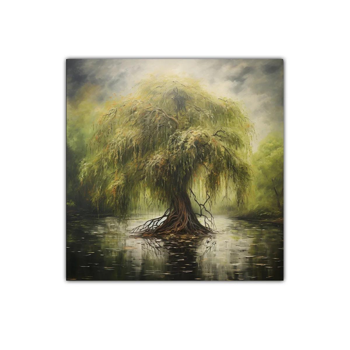 Magnífico árbol solitario reflejado en aguas tranquilas — imagen principal