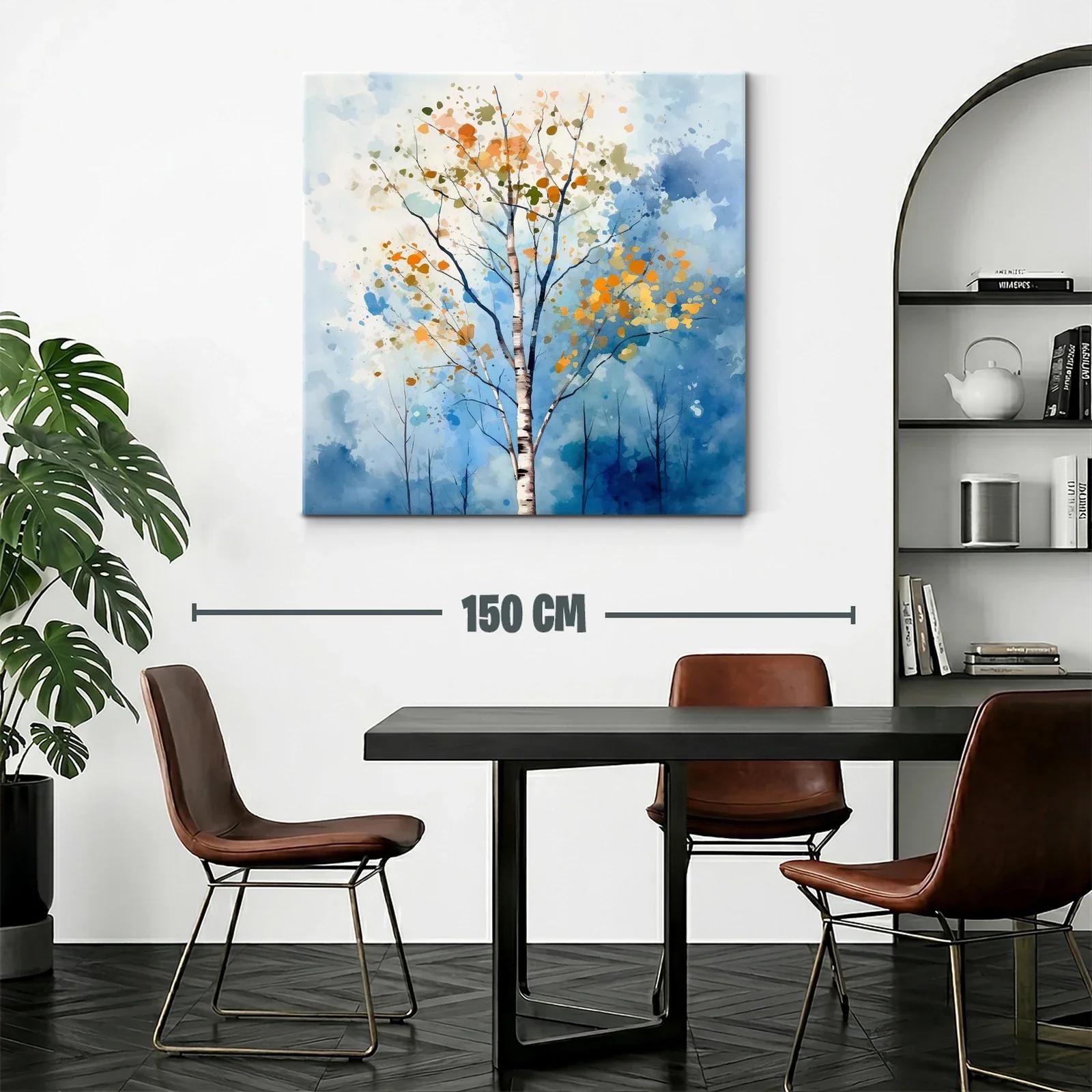 Árbol otoñal entre cielos azules y tonos cálidos — miniatura 2